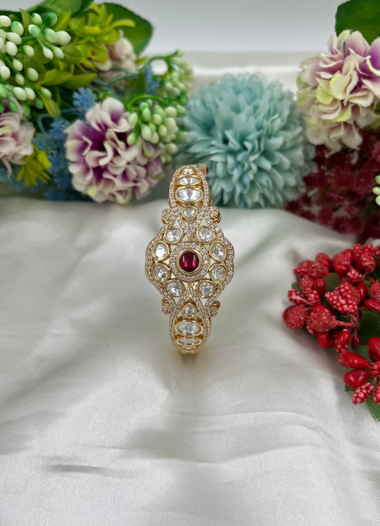 Nayab Moissanite Kundan Bracelet