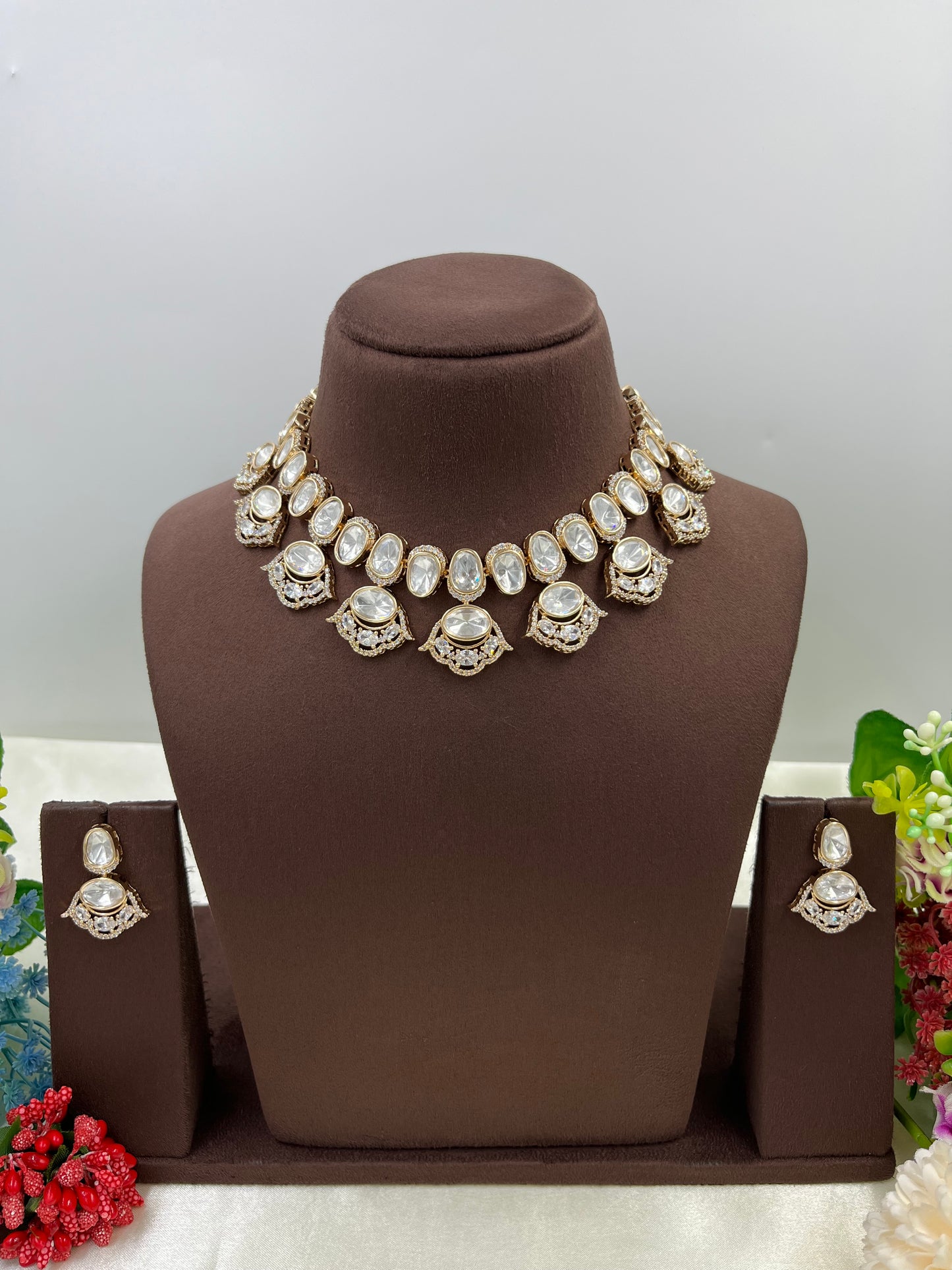 Disha Moissanite Kundan Necklace