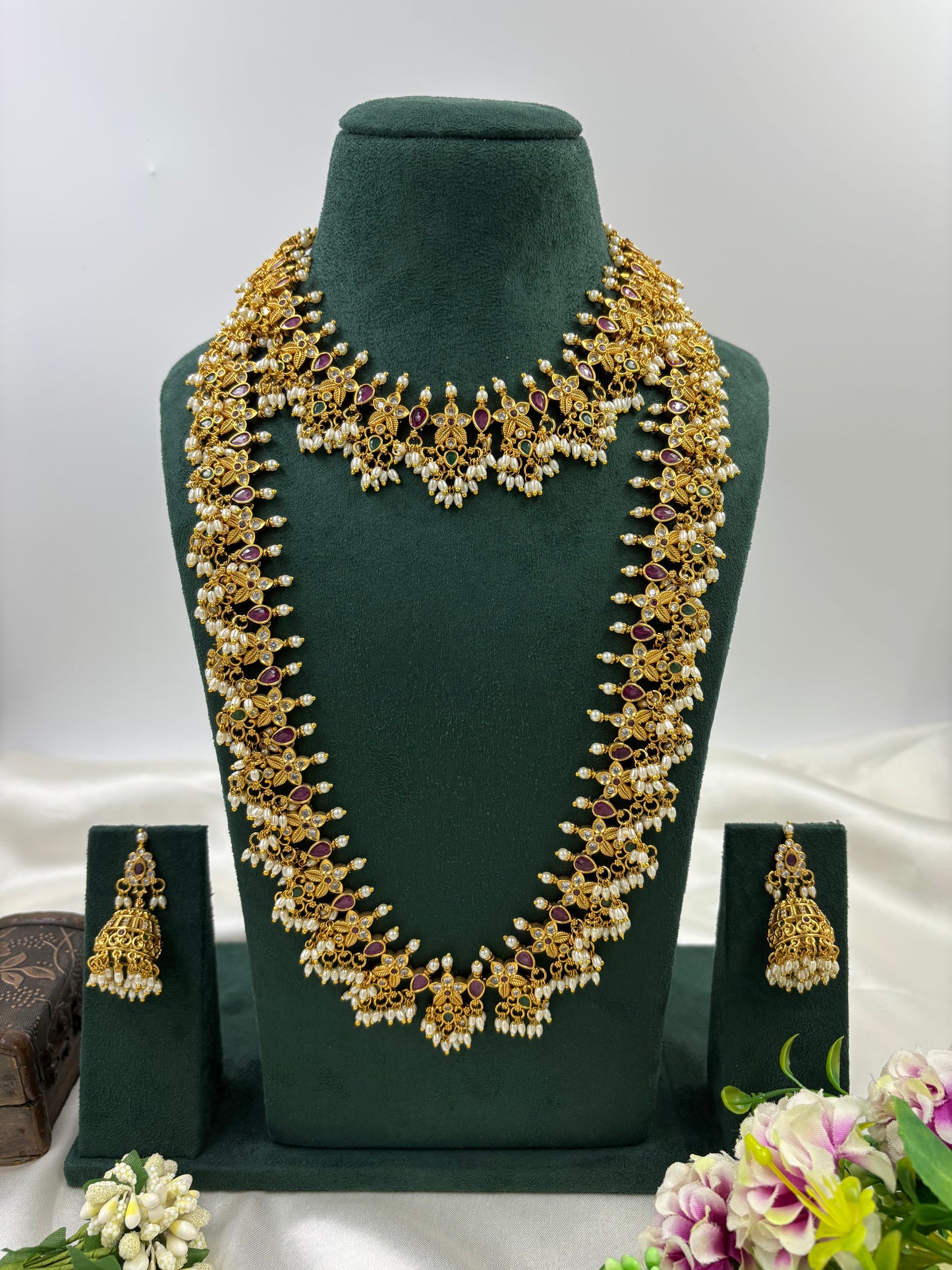 TRISHA TRADITIONAL GOLD PLATED COMBO SET