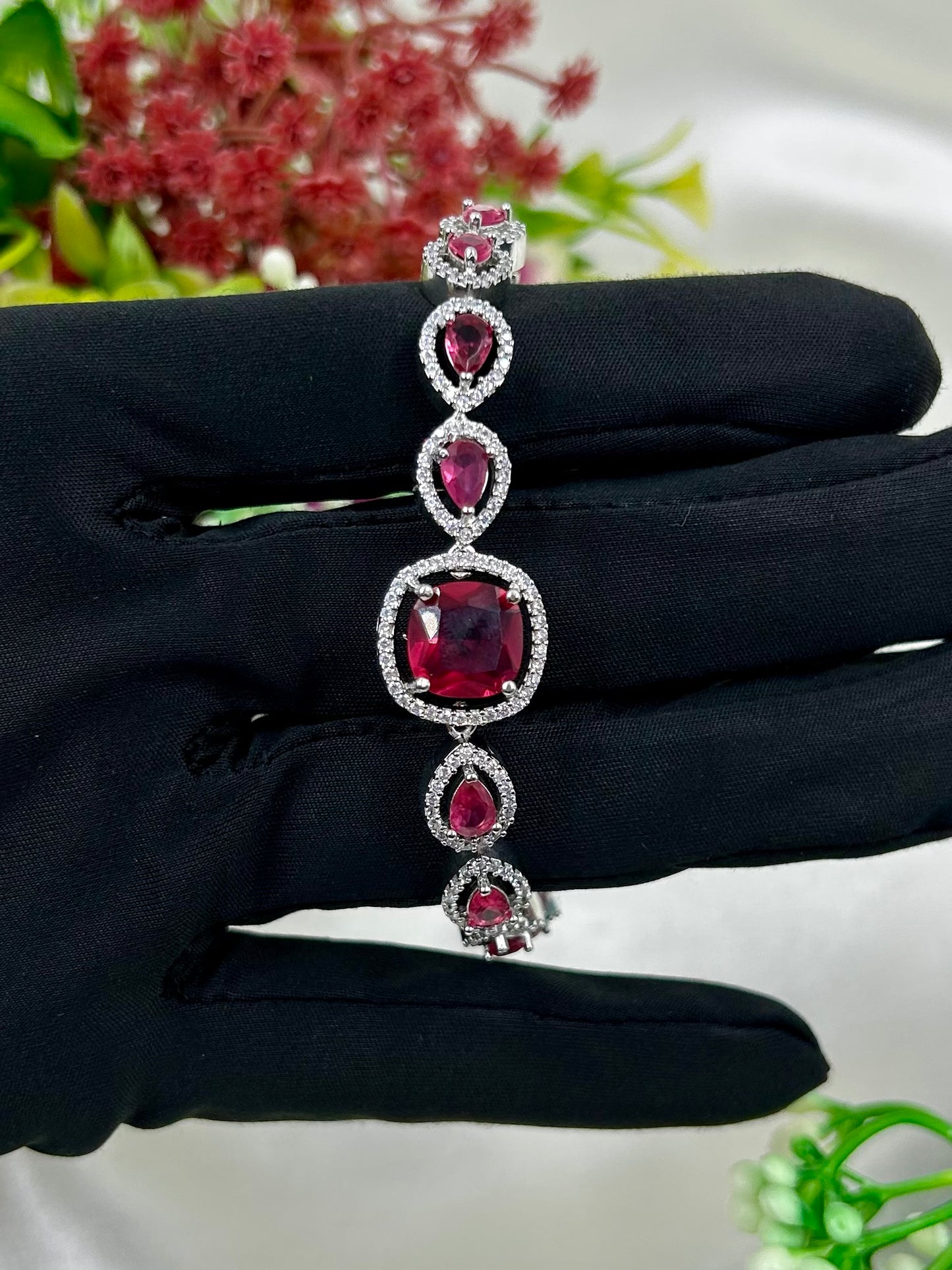 Divya American Diamond Bracelet (Adjustable)