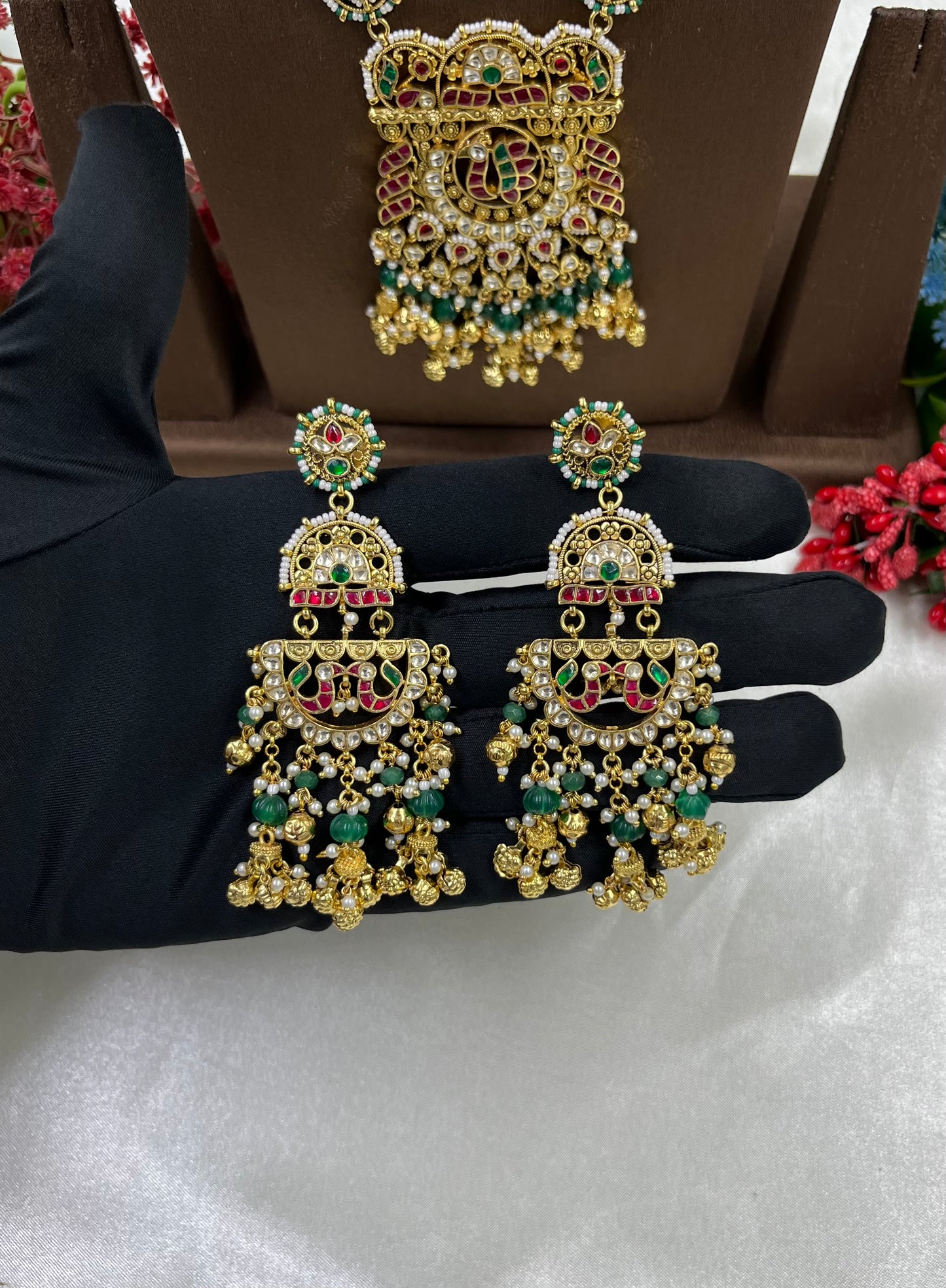 Devyani Pachi Kundan Long Necklace