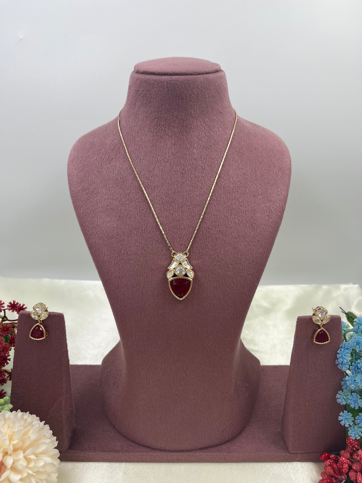 Ornate Moissanite Chain Pendant