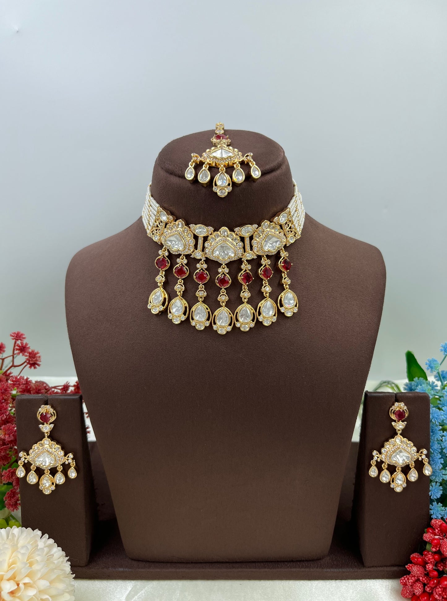 Ethereal Moissanite Kundan Choker