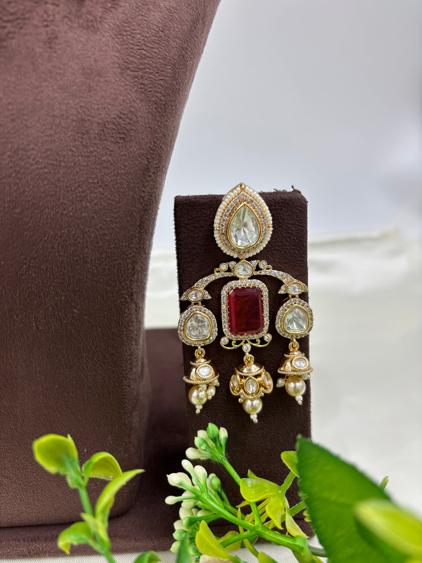 Mughal Meher Moissanite Kundan Necklace