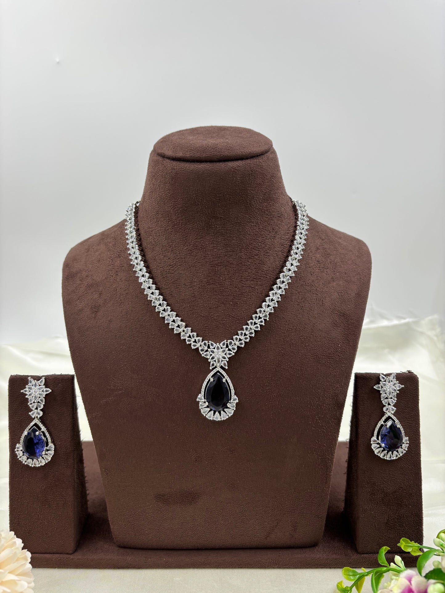 Sahira Premium Drop American Diamond Necklace