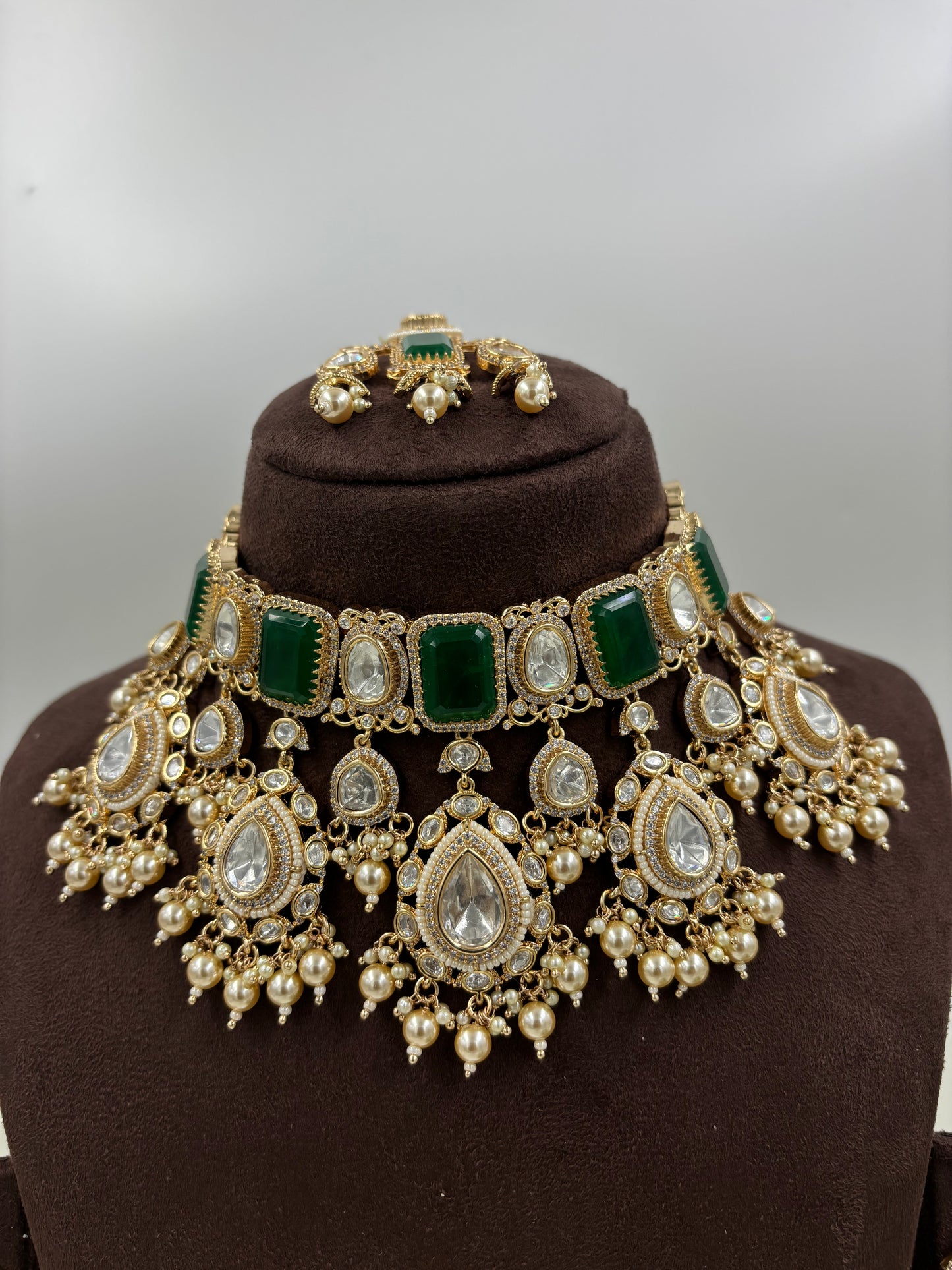 Mughal Meher Moissanite Kundan Necklace