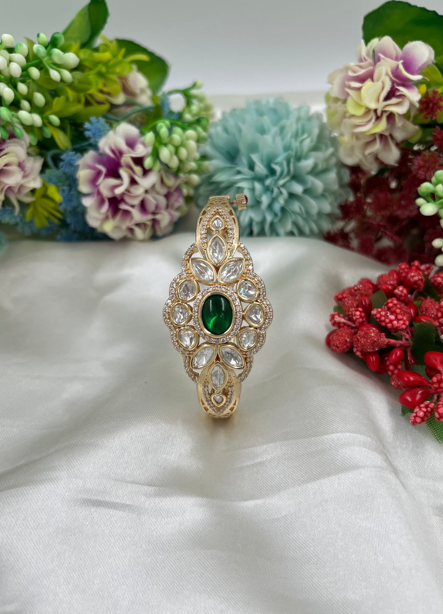 Adira Moissanite Kundan Bracelet