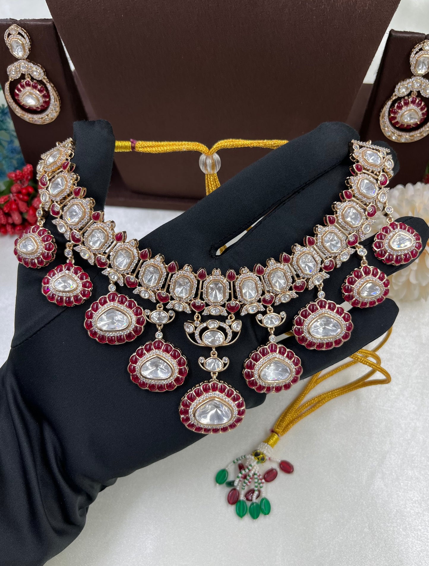 Apeksha Moissanite Kundan Necklace