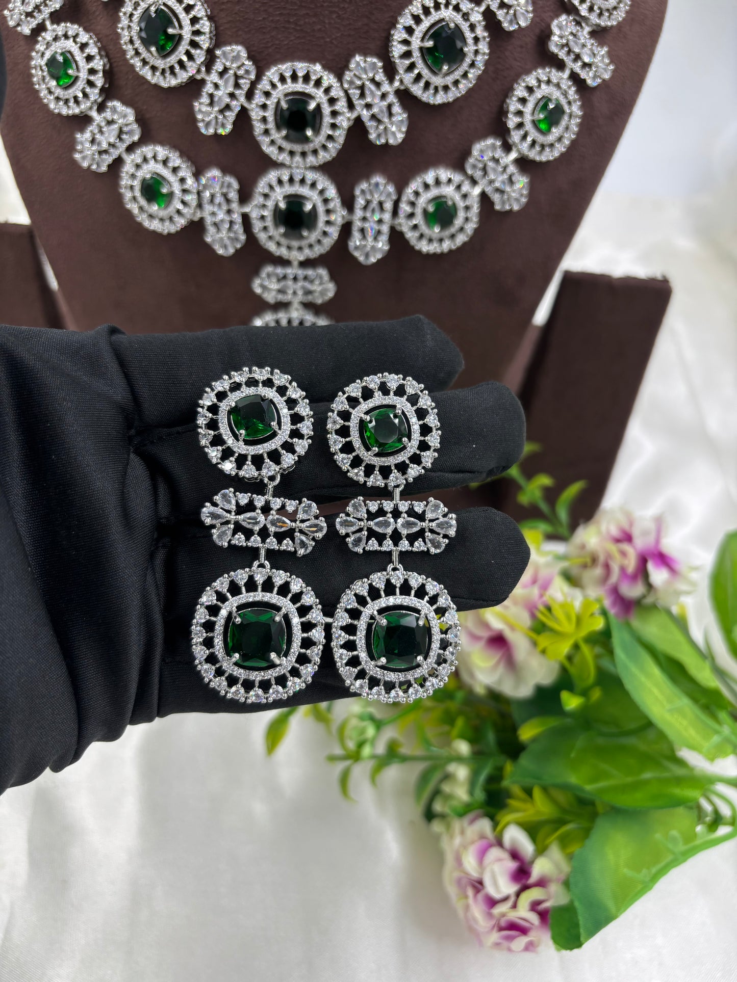 ALIA AMERICAN DIMOND NECKLACE SET