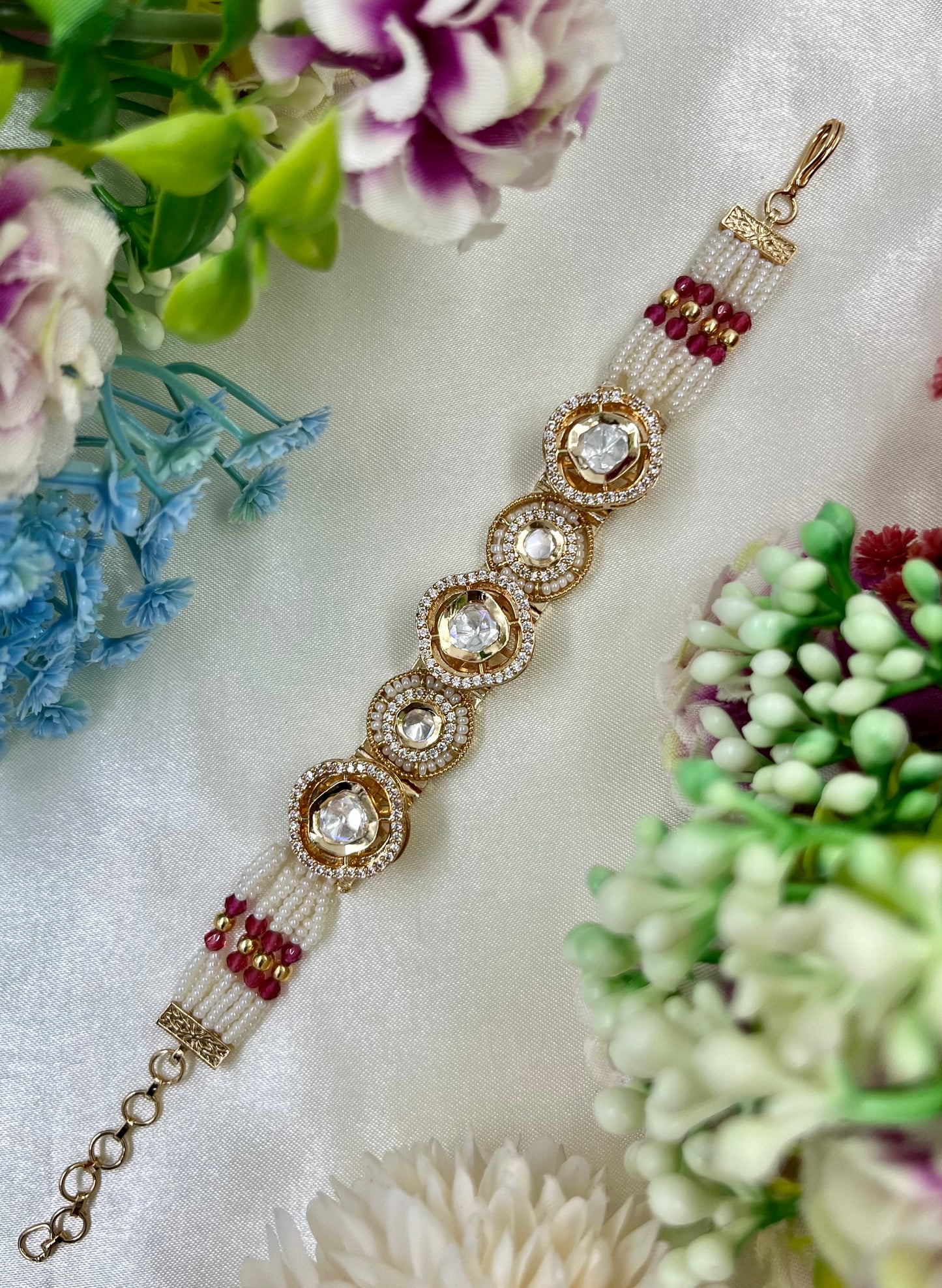 Sitara Moissanite Kundan Bracelet
