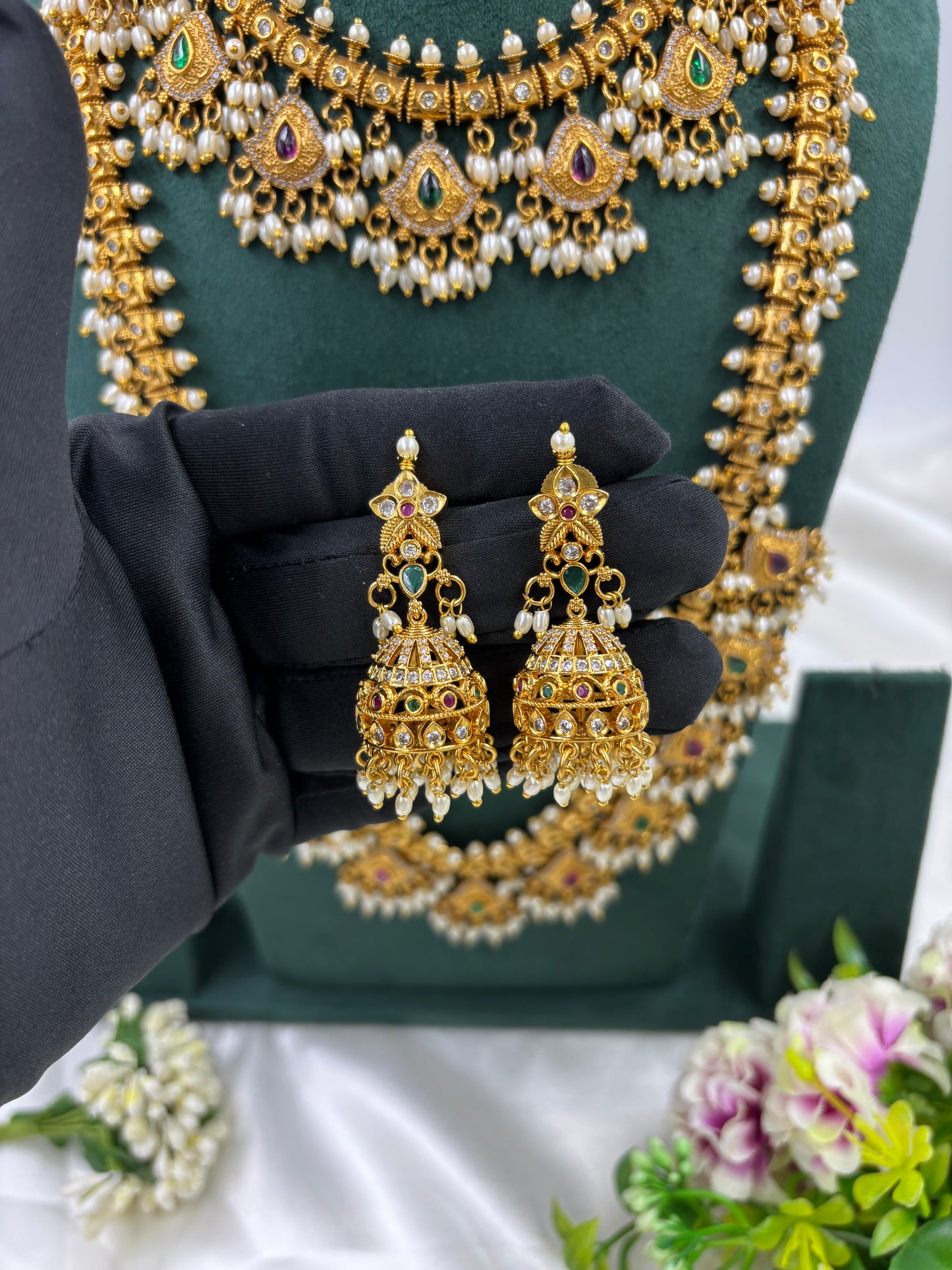 DEVI TRADITIONAL GOLD PLATED COMBO SET