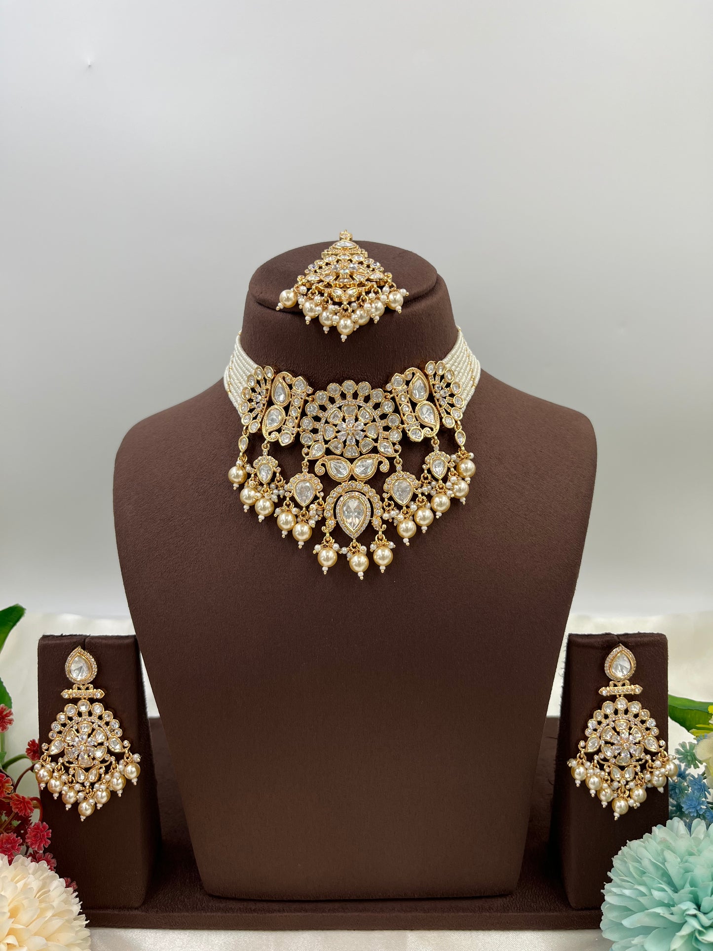 Ziva Premium Moissanite Kundan Necklace