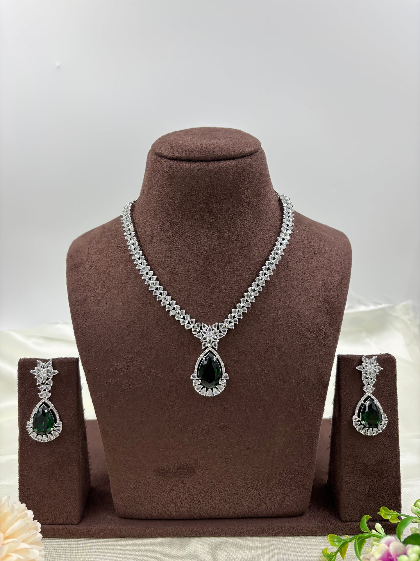 Sahira Premium Drop American Diamond Necklace