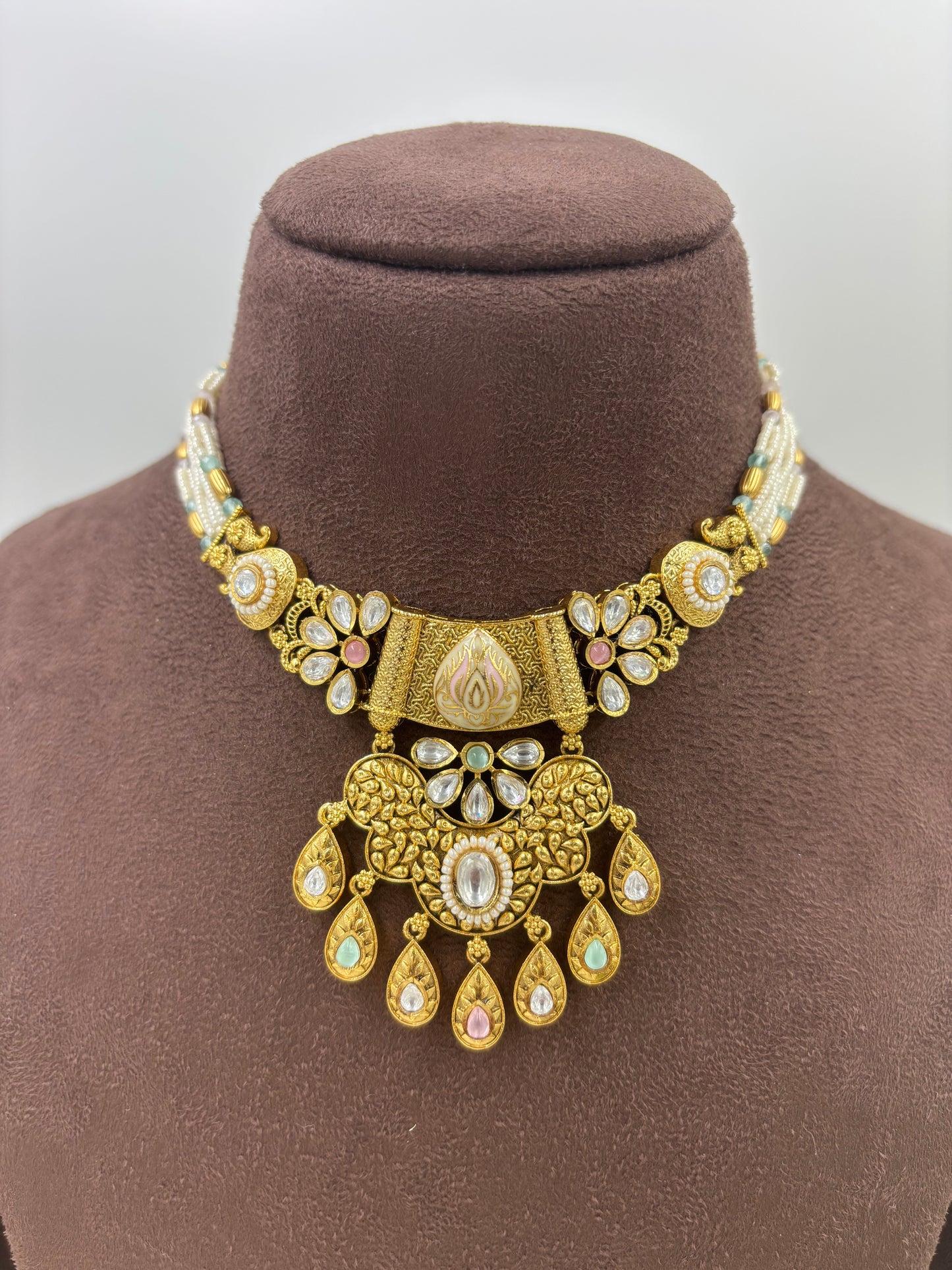 Reeja Antique Gold Necklace Set