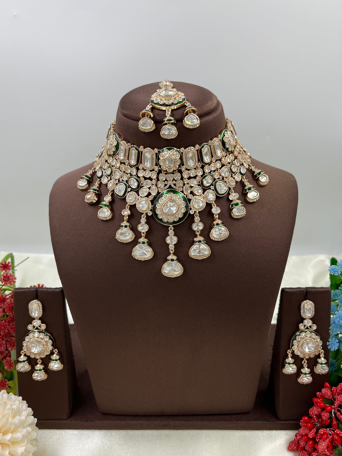 Meher Choker Moissanite Kundan Necklace