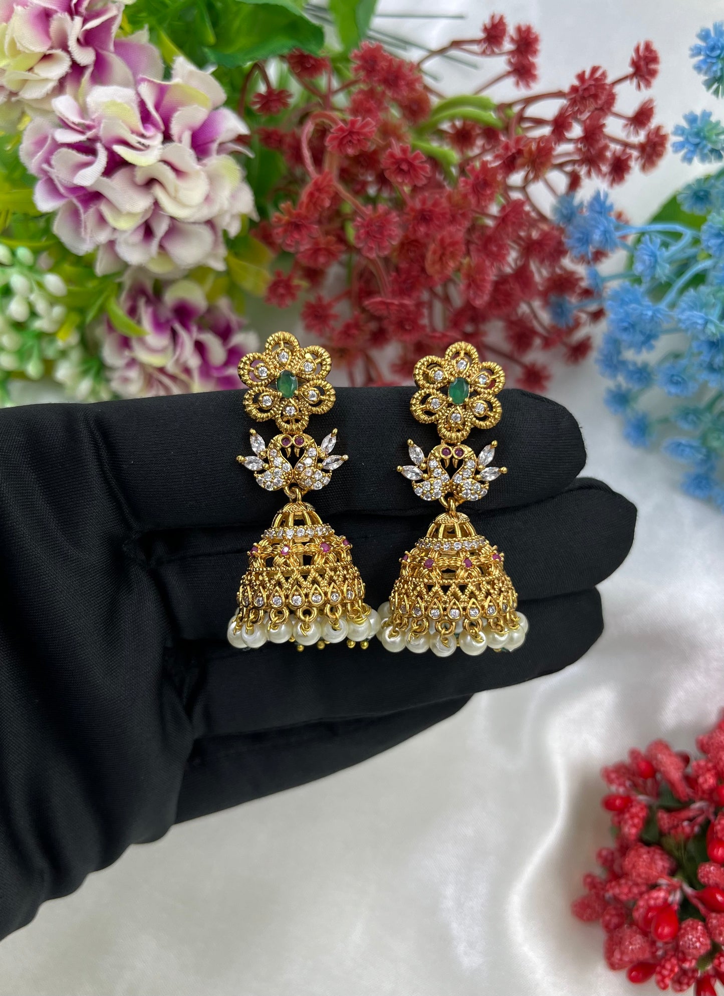 Kavya Brass Jumka