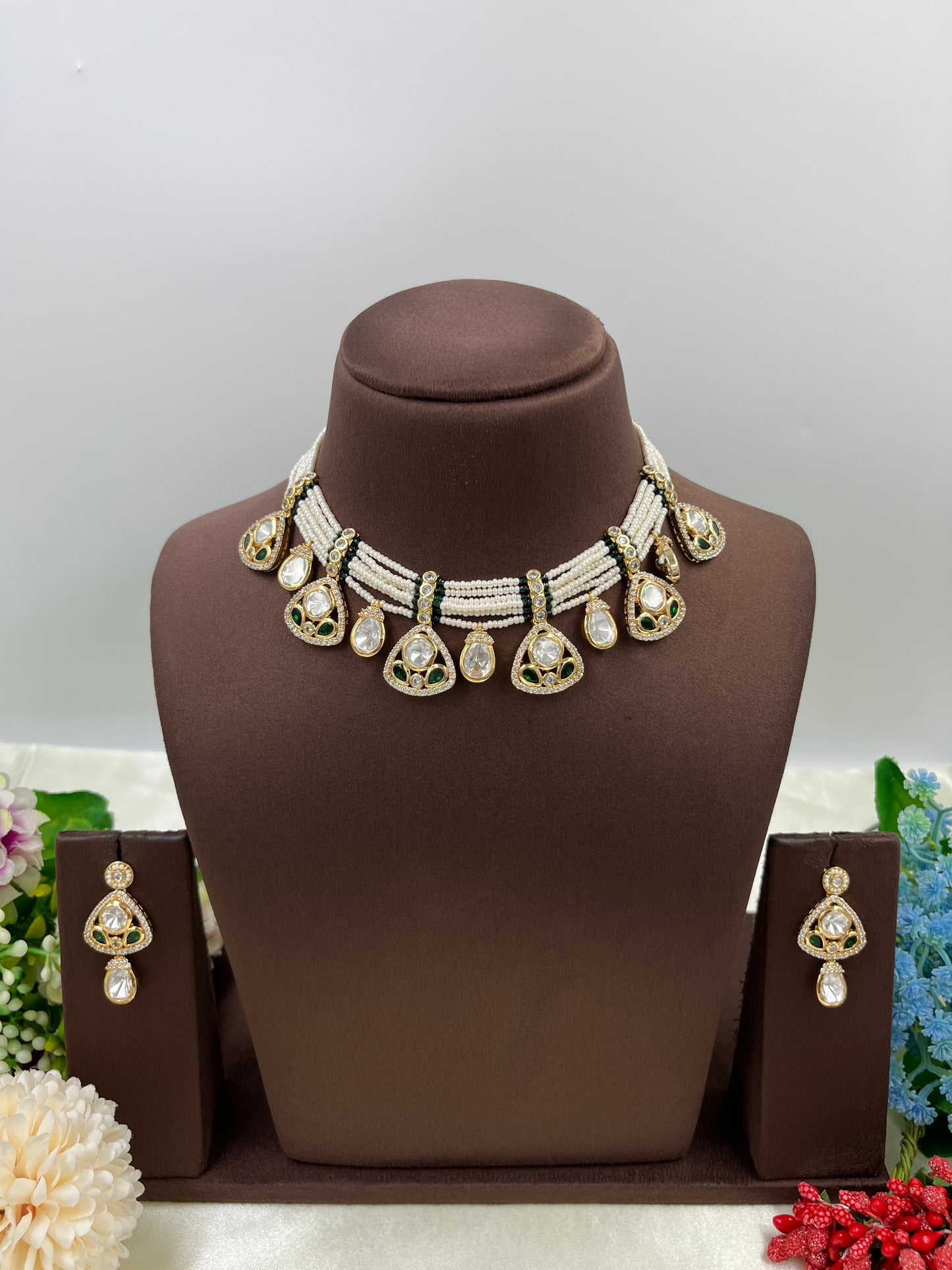 Malika Pearl Premium Moissanite Necklace