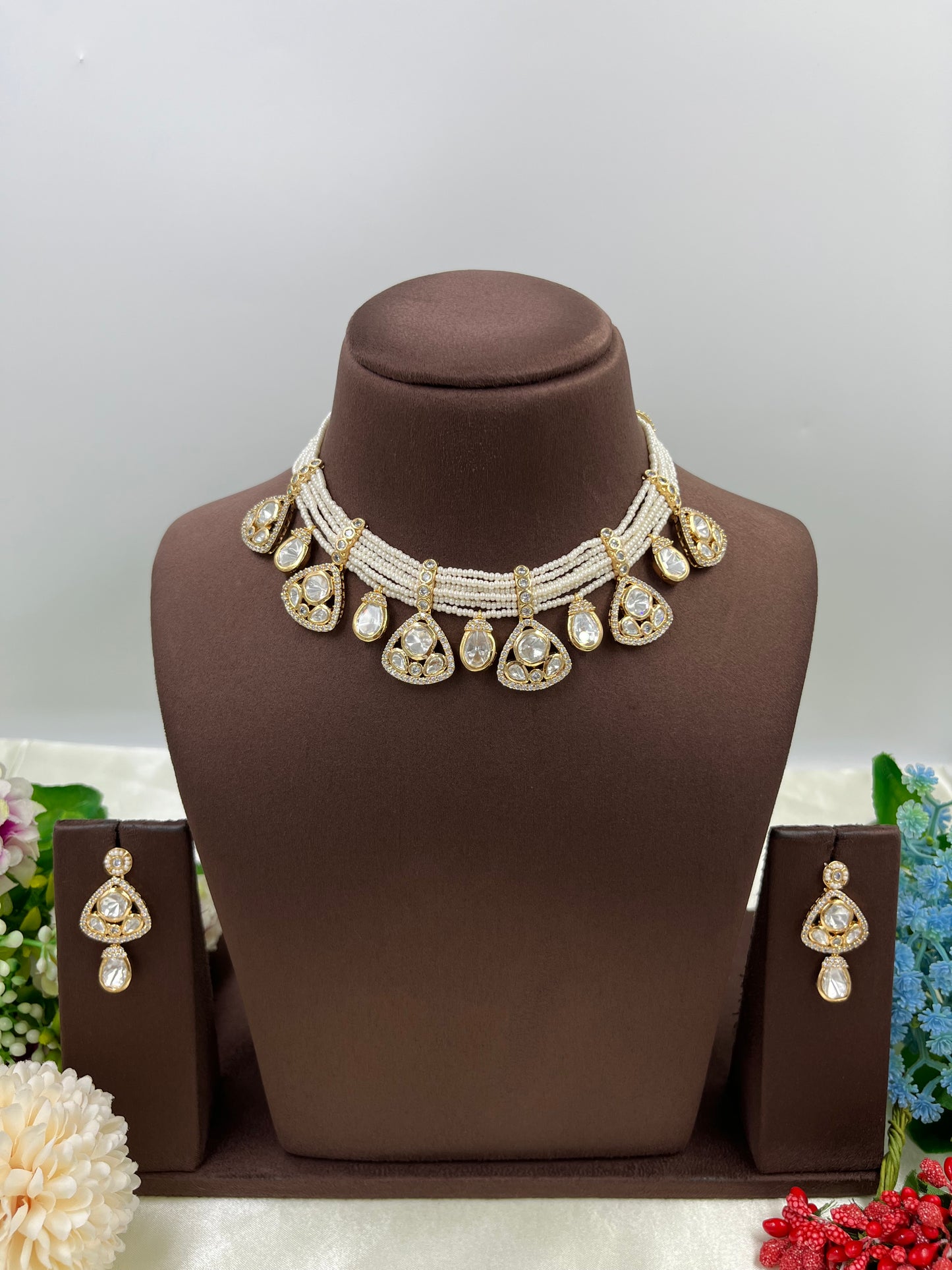 Malika Pearl Premium Moissanite Necklace