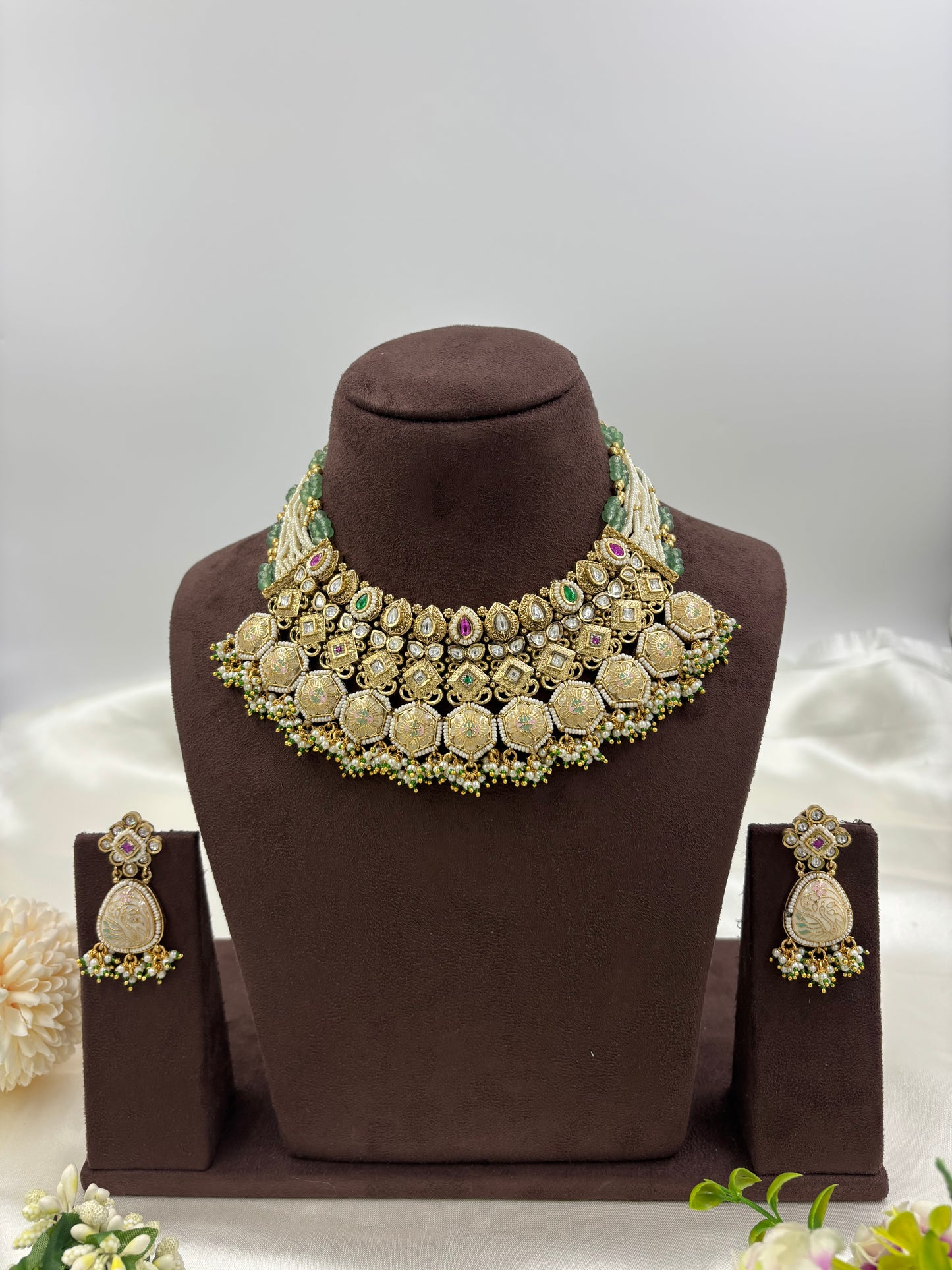HERITAGE PREMIUM ANTIQUE GOLD NECKLACE SET