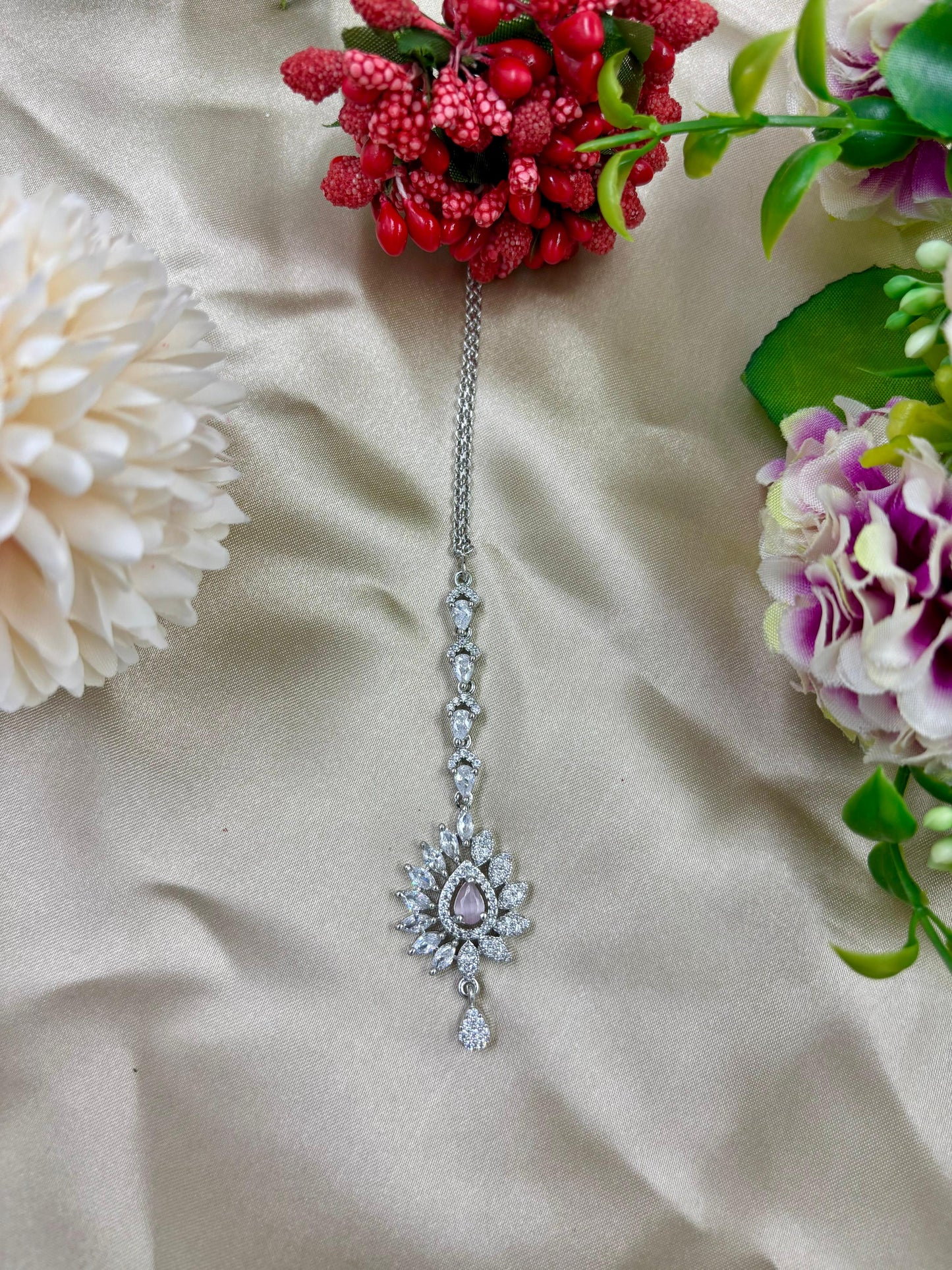 Rivah Floral American Diamond Tika
