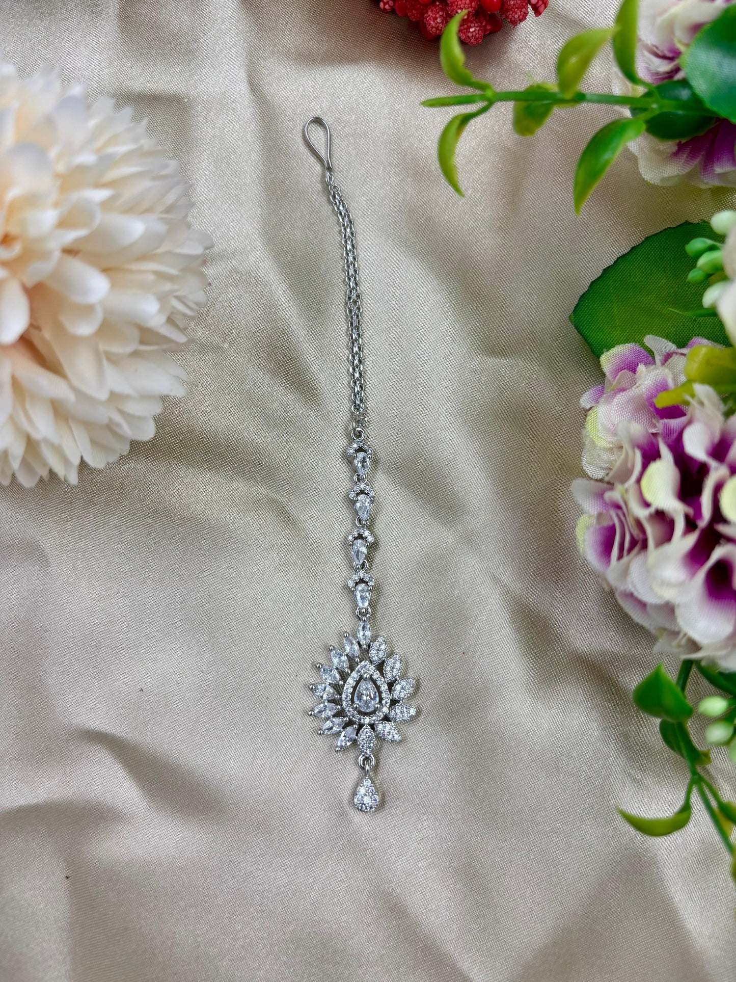 Rivah Floral American Diamond Tika