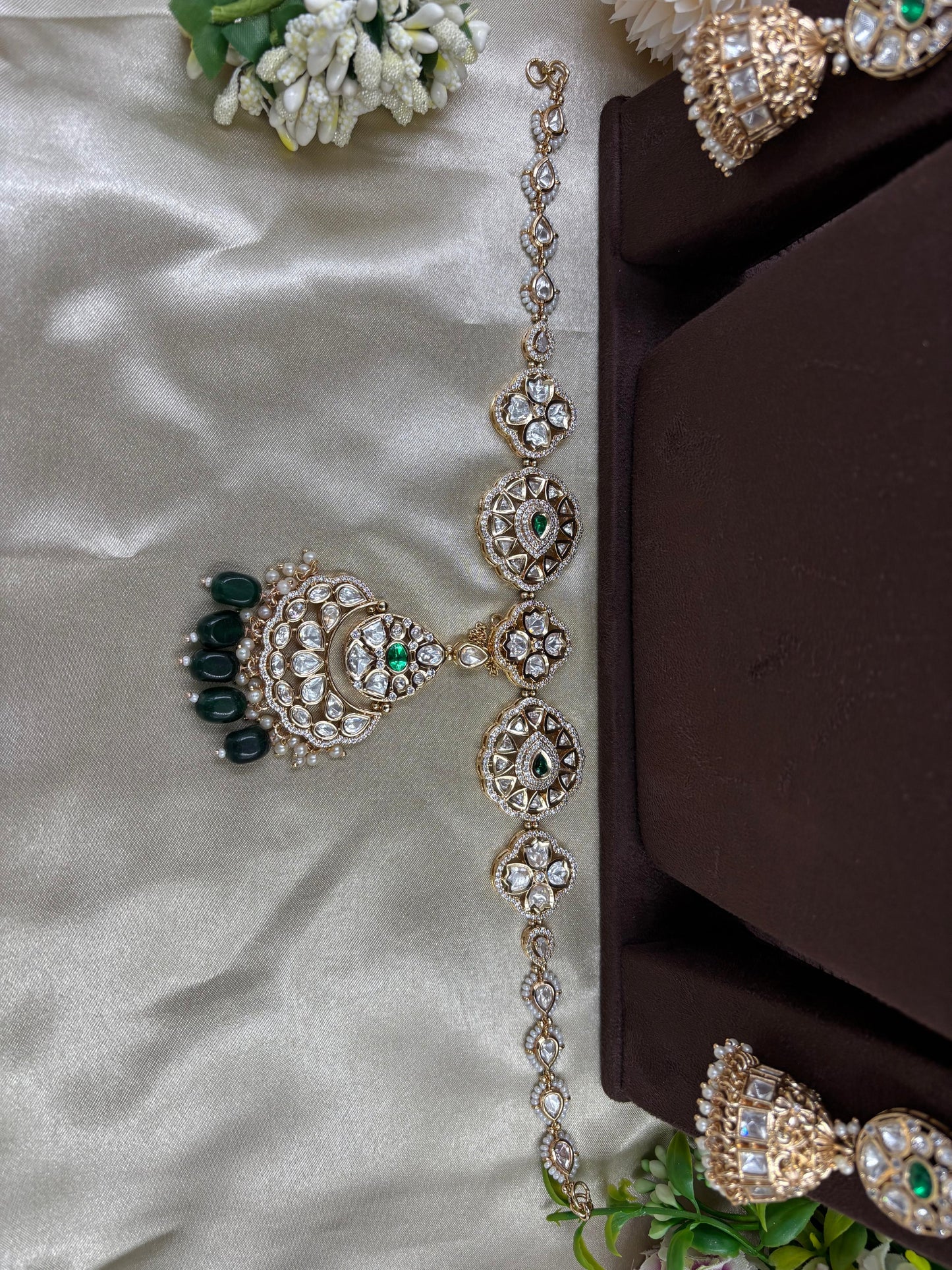 Giva Premium Moissanite Kundan Bridal set