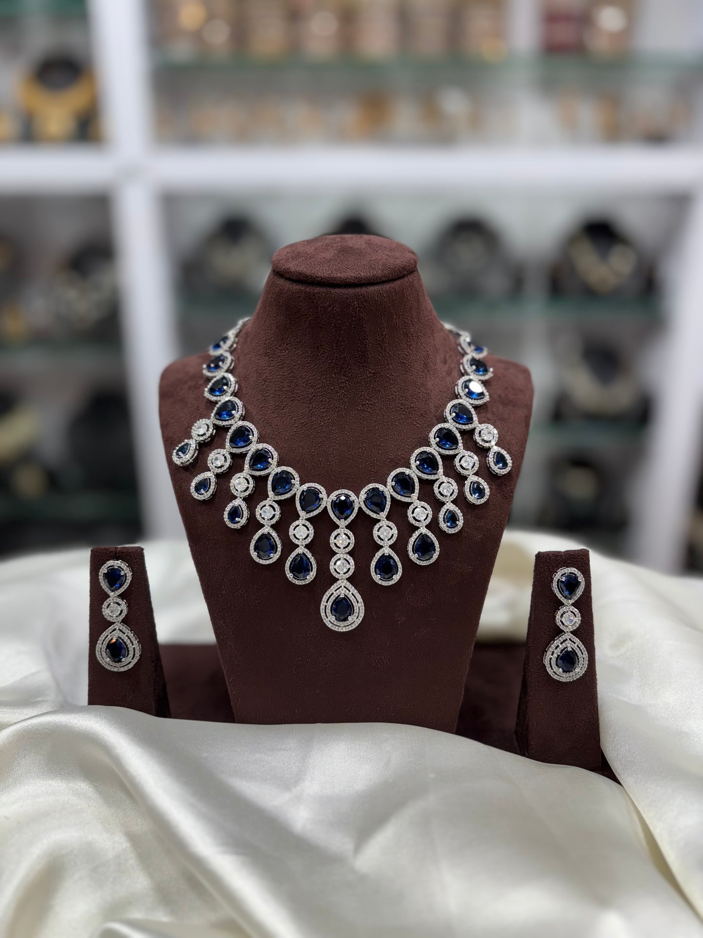 RINA AMERICAN DIAMOND PREMIUM NECKLACE SET