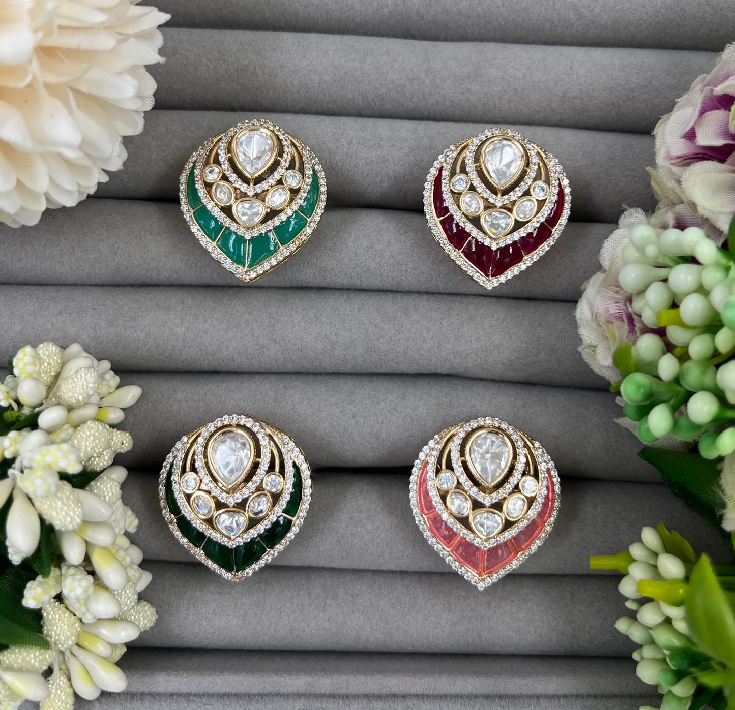 Nayra Moissanite Kundan Ring