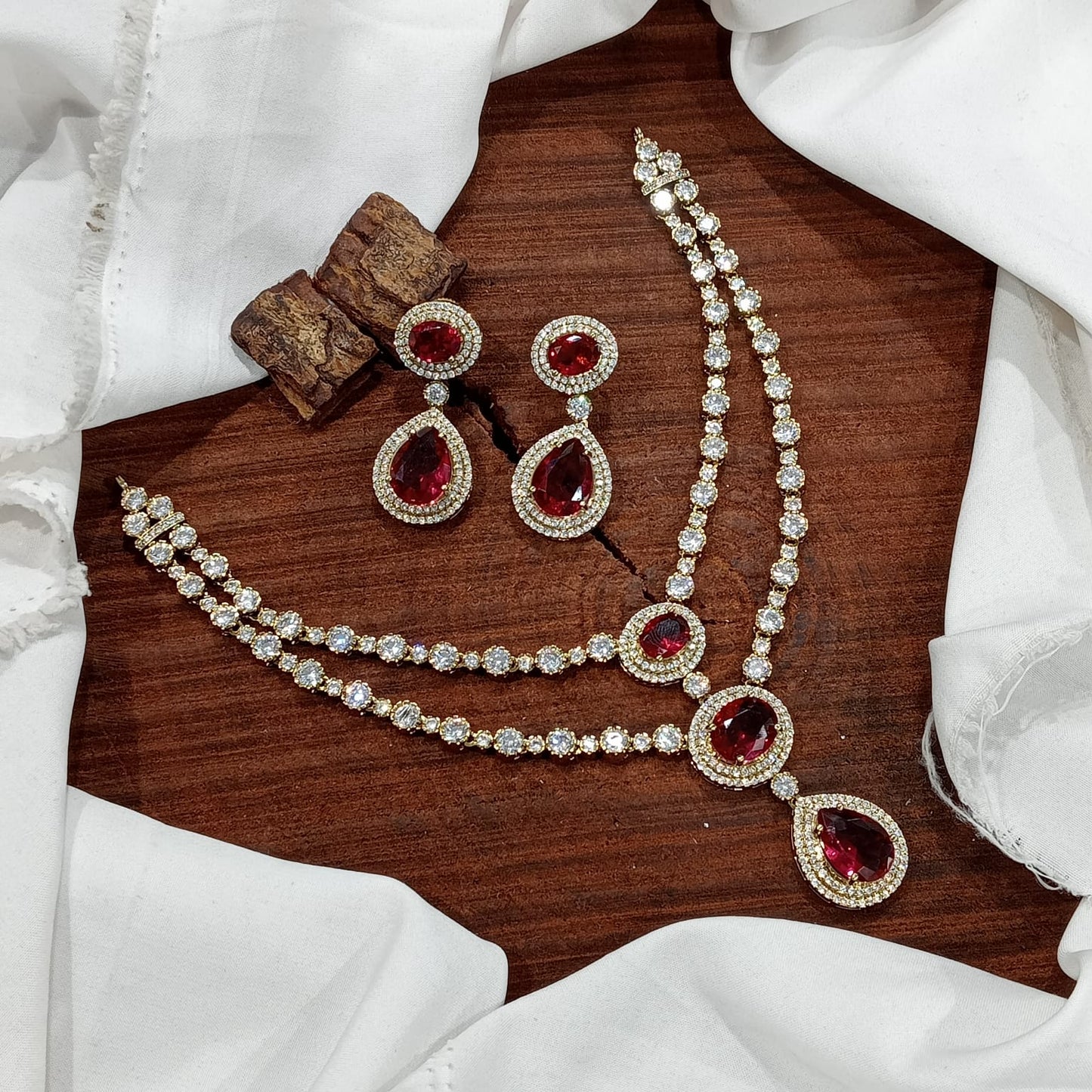 Rose Quartz Victorian Necklace Set