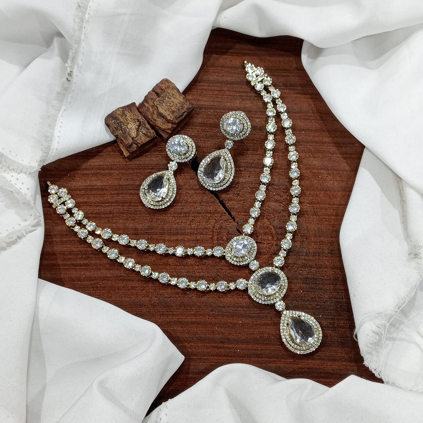 Rose Quartz Victorian Necklace Set