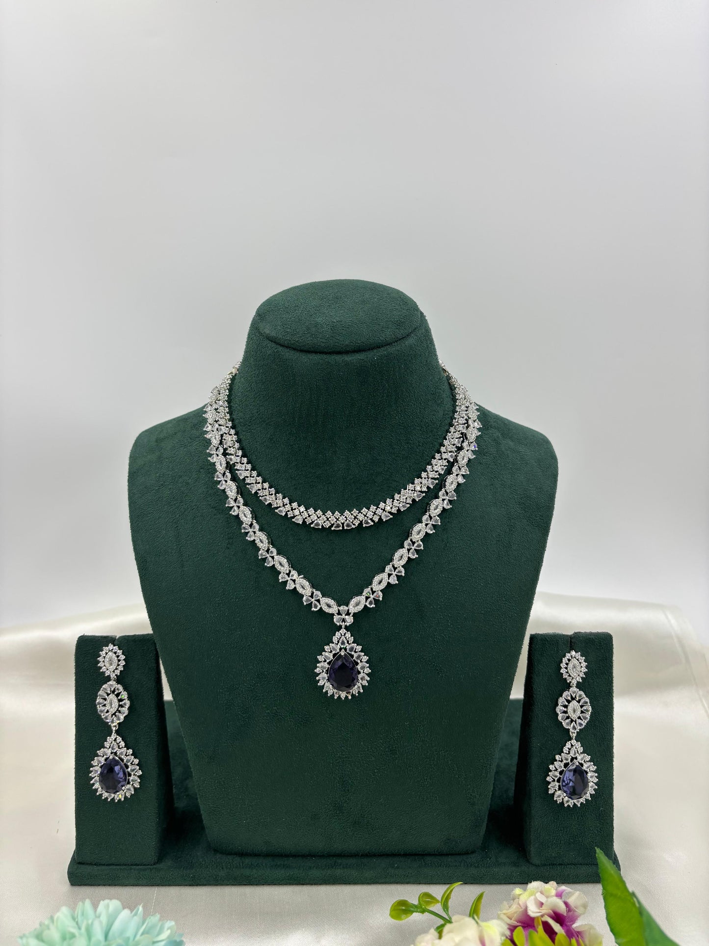 Kritika Sparkling Diamond CZ Necklace Set