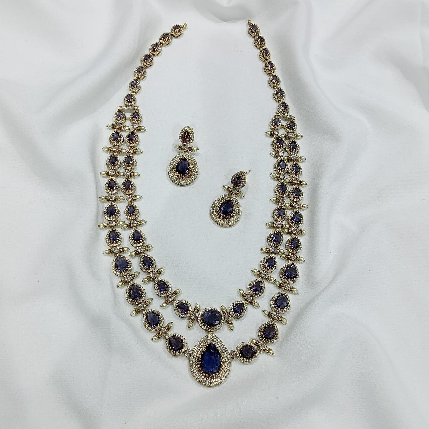Victorian Double Layer Long Necklace Set