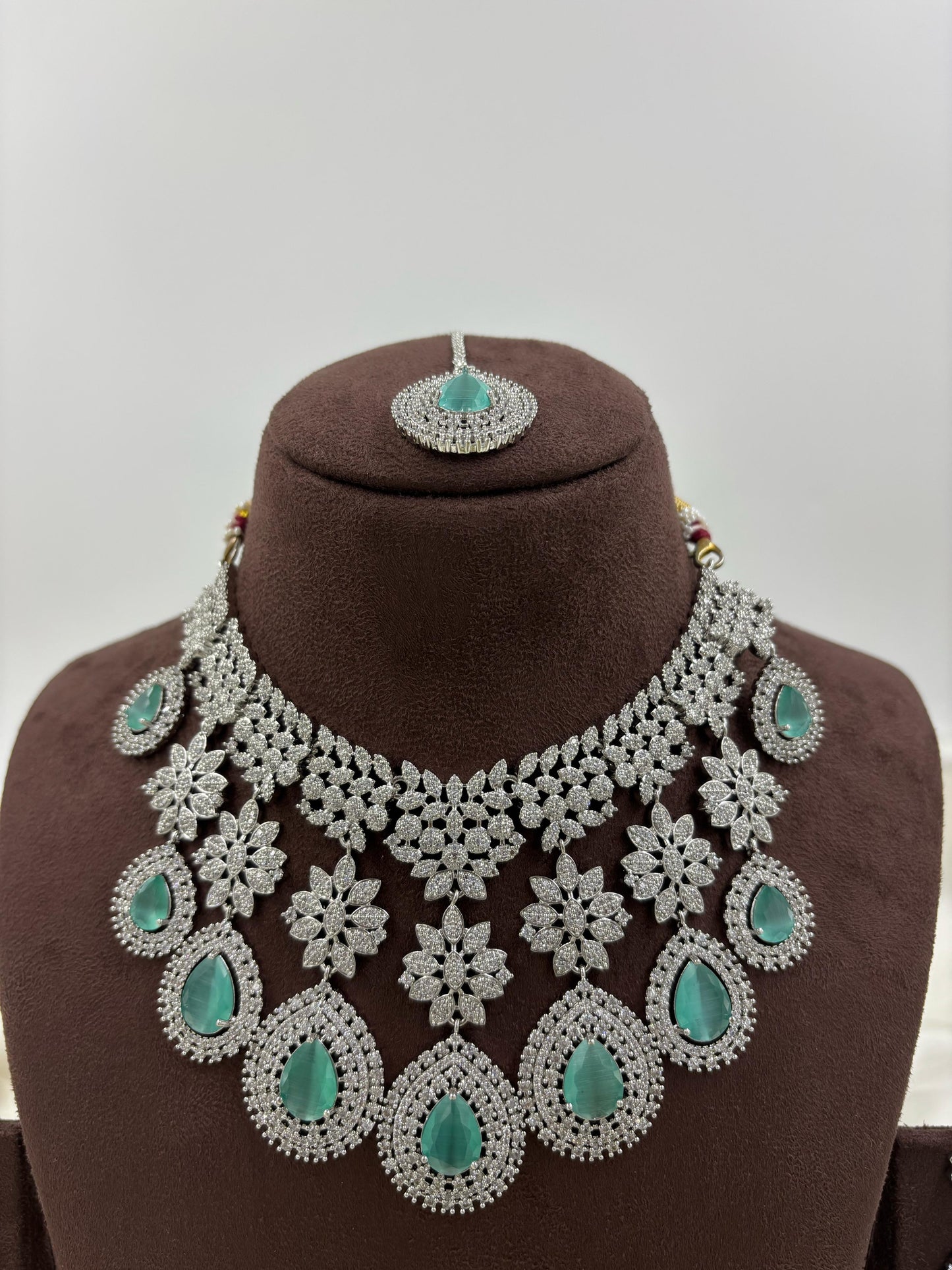 American Floral Drop Necklace Set (Small)