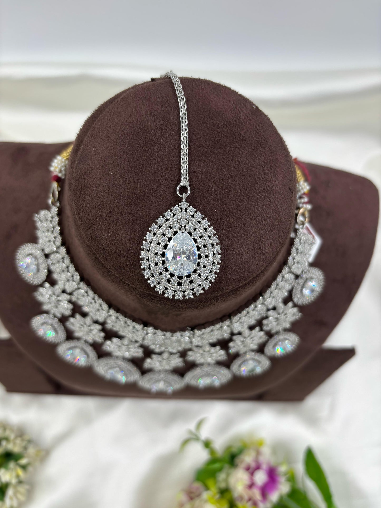 American Floral Drop Necklace Set (Small)