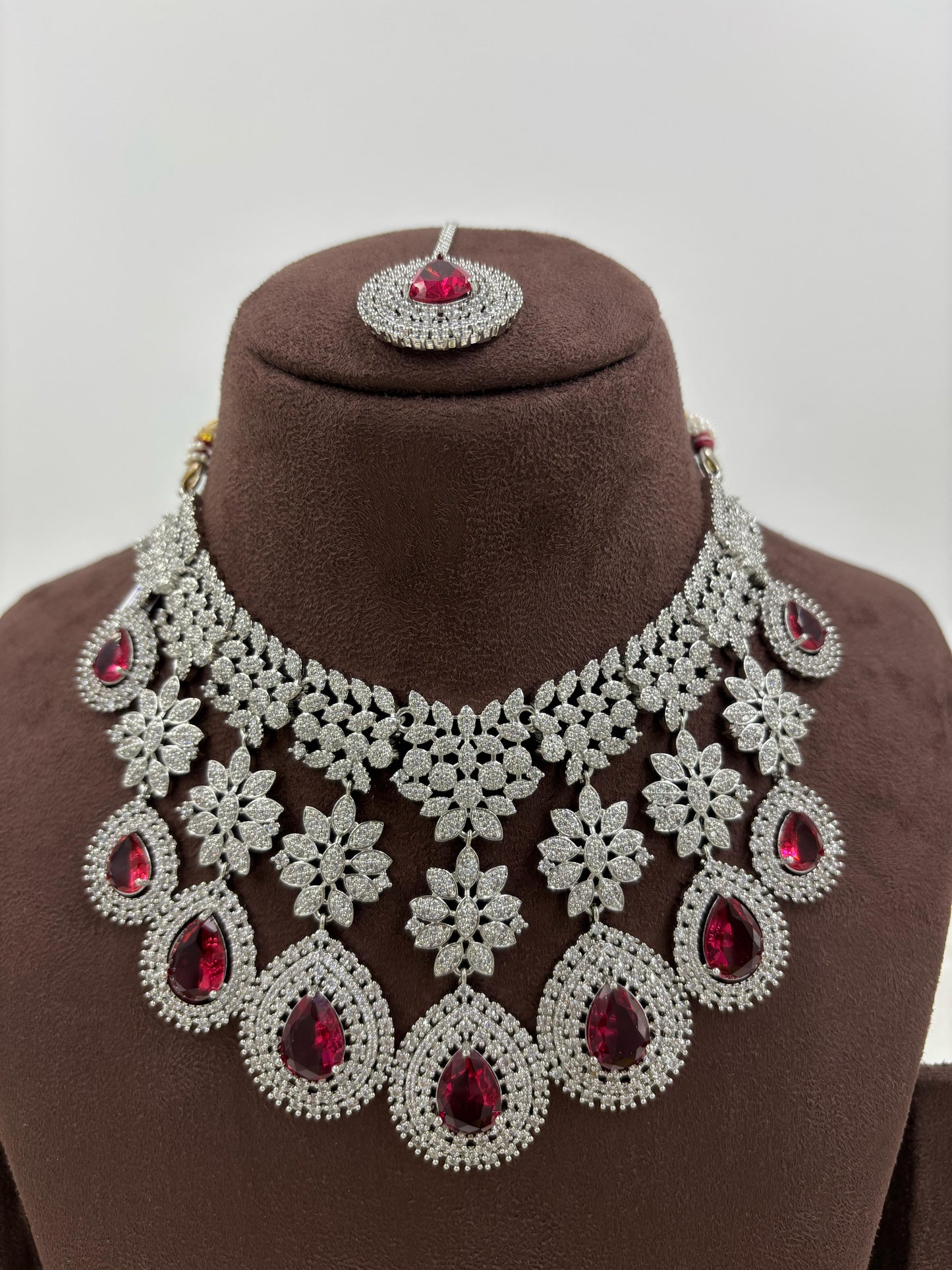 American Floral Drop Necklace Set (Small)