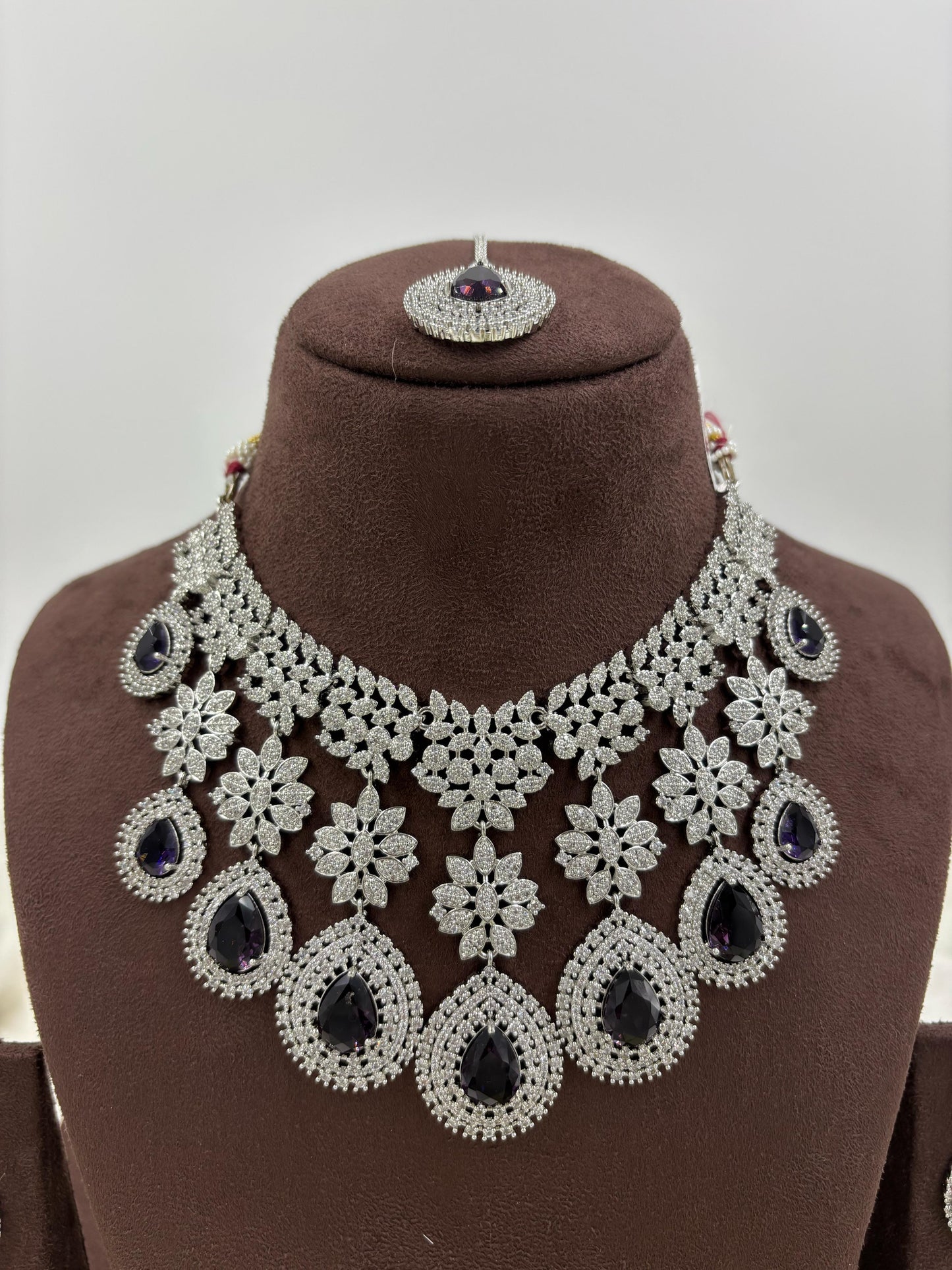 American Floral Drop Necklace Set (Small)