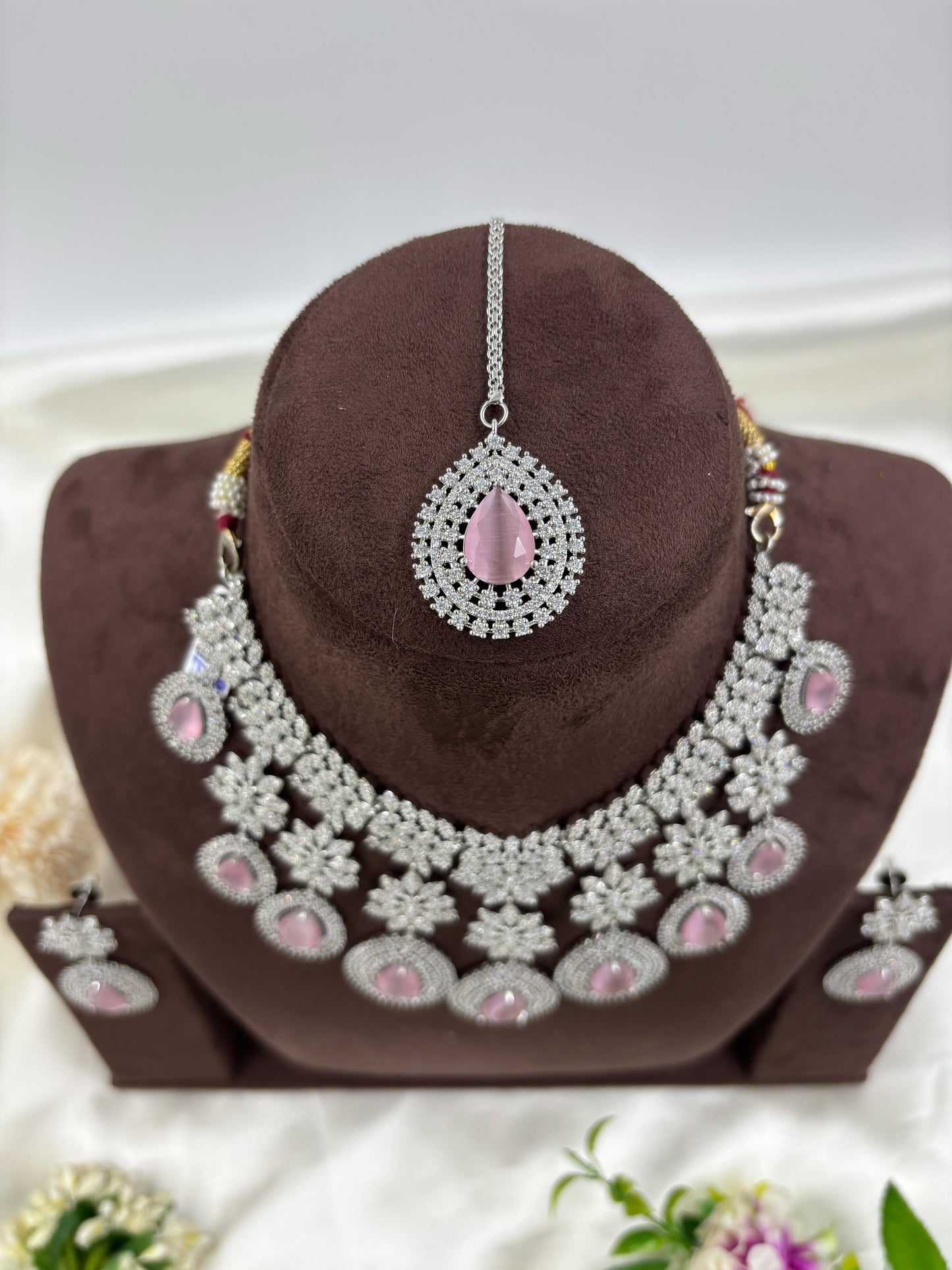 American Floral Drop Necklace Set (Small)