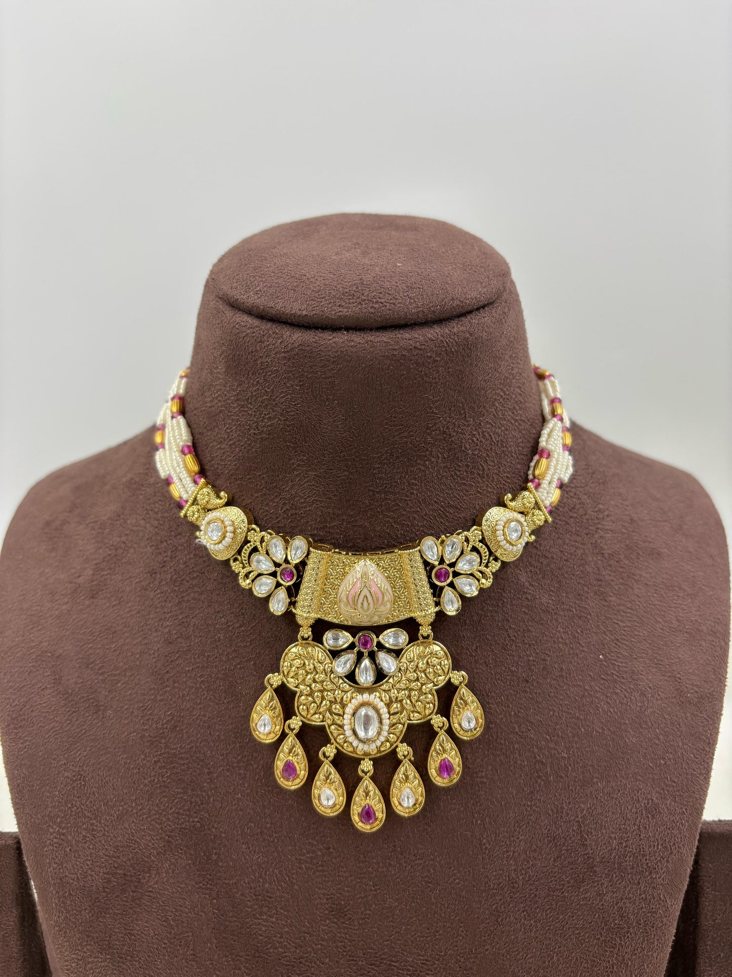 Reeja Antique Gold Necklace Set