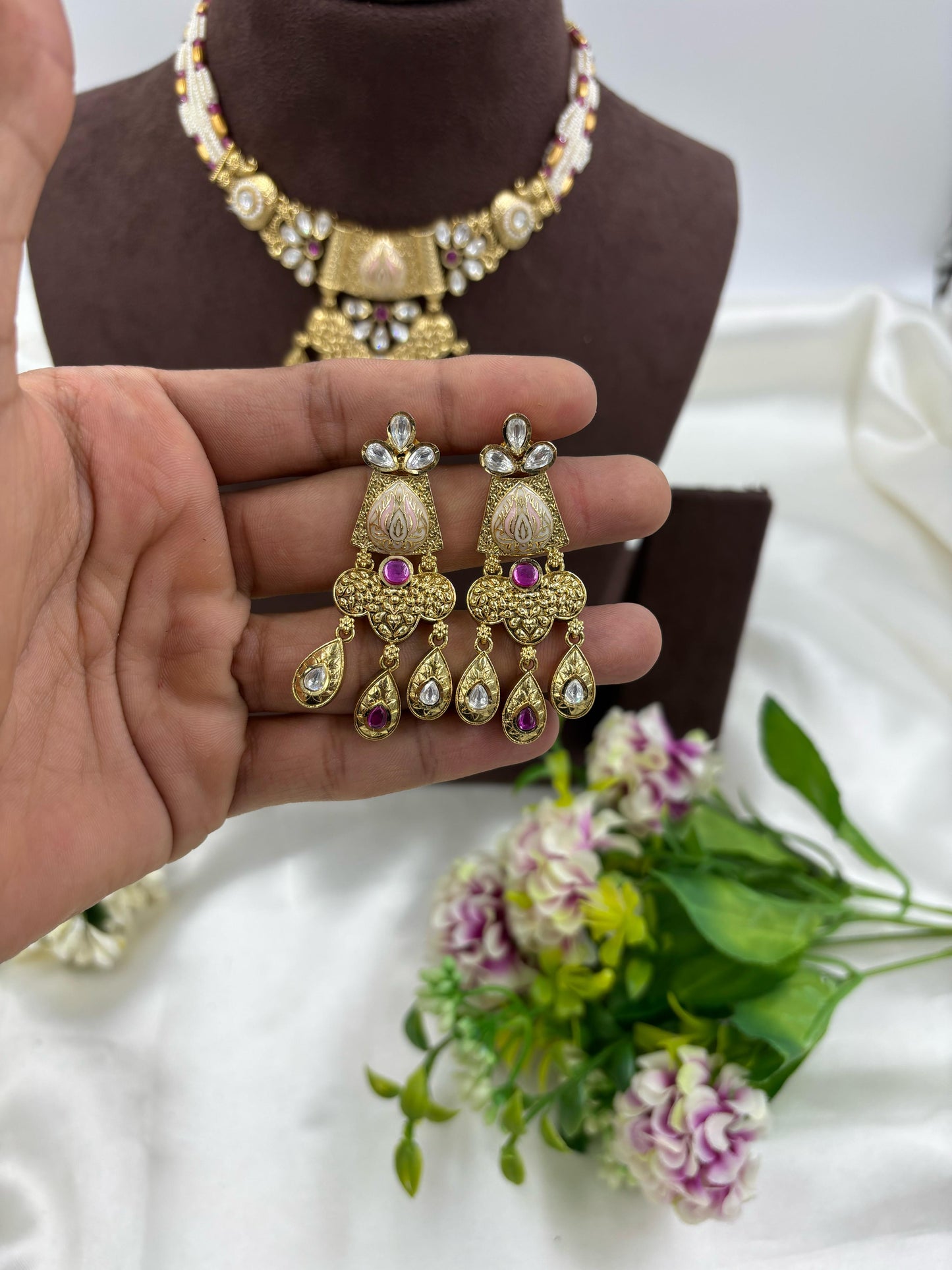 Reeja Antique Gold Necklace Set