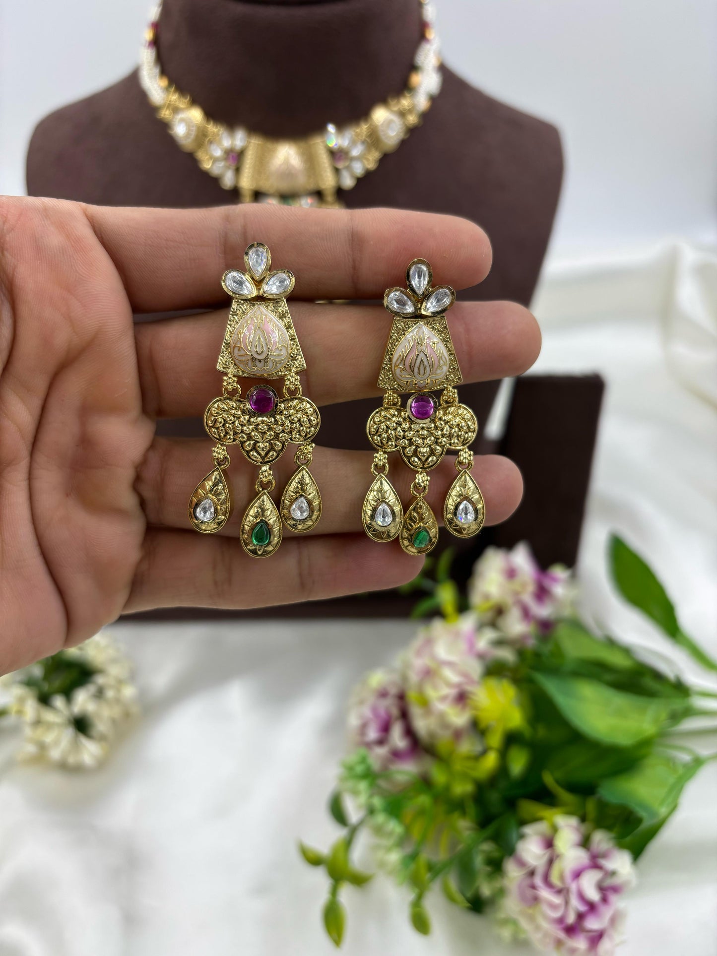 Reeja Antique Gold Necklace Set