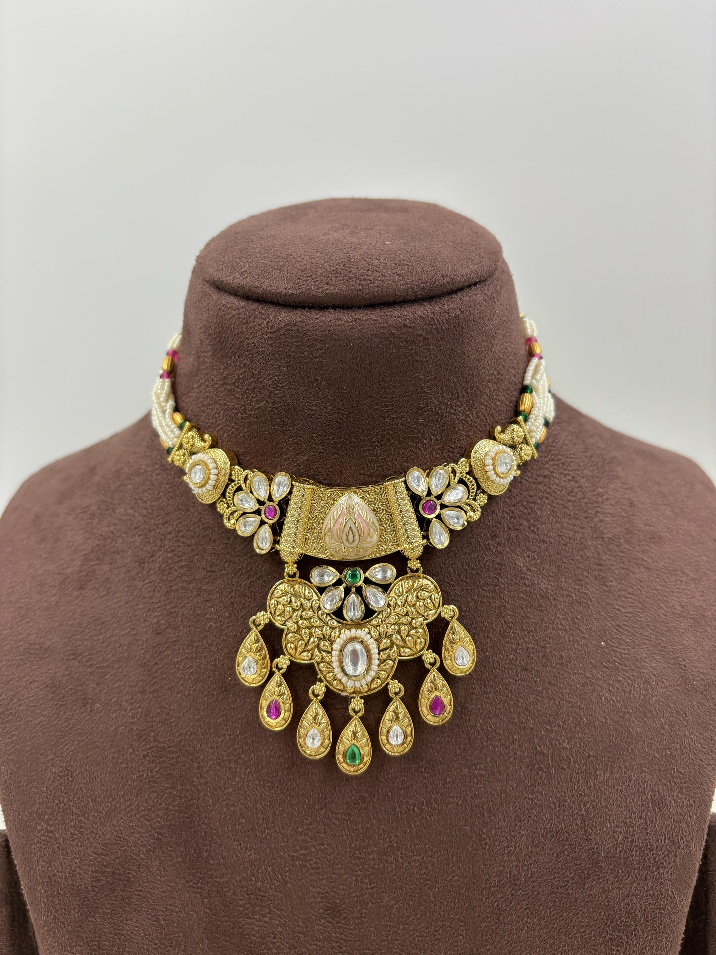 Reeja Antique Gold Necklace Set