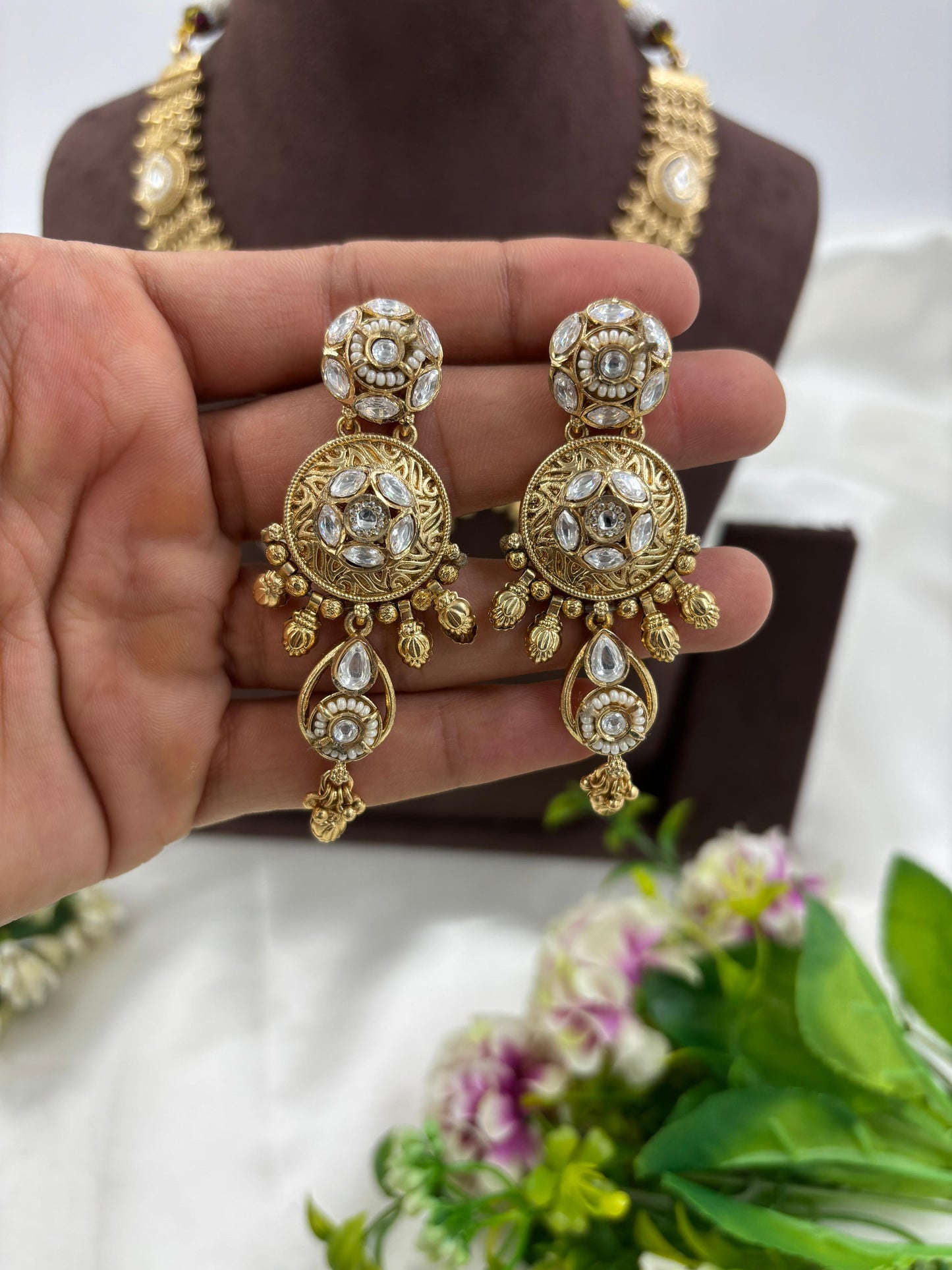 Ramay Premium Antique Gold Necklace Set