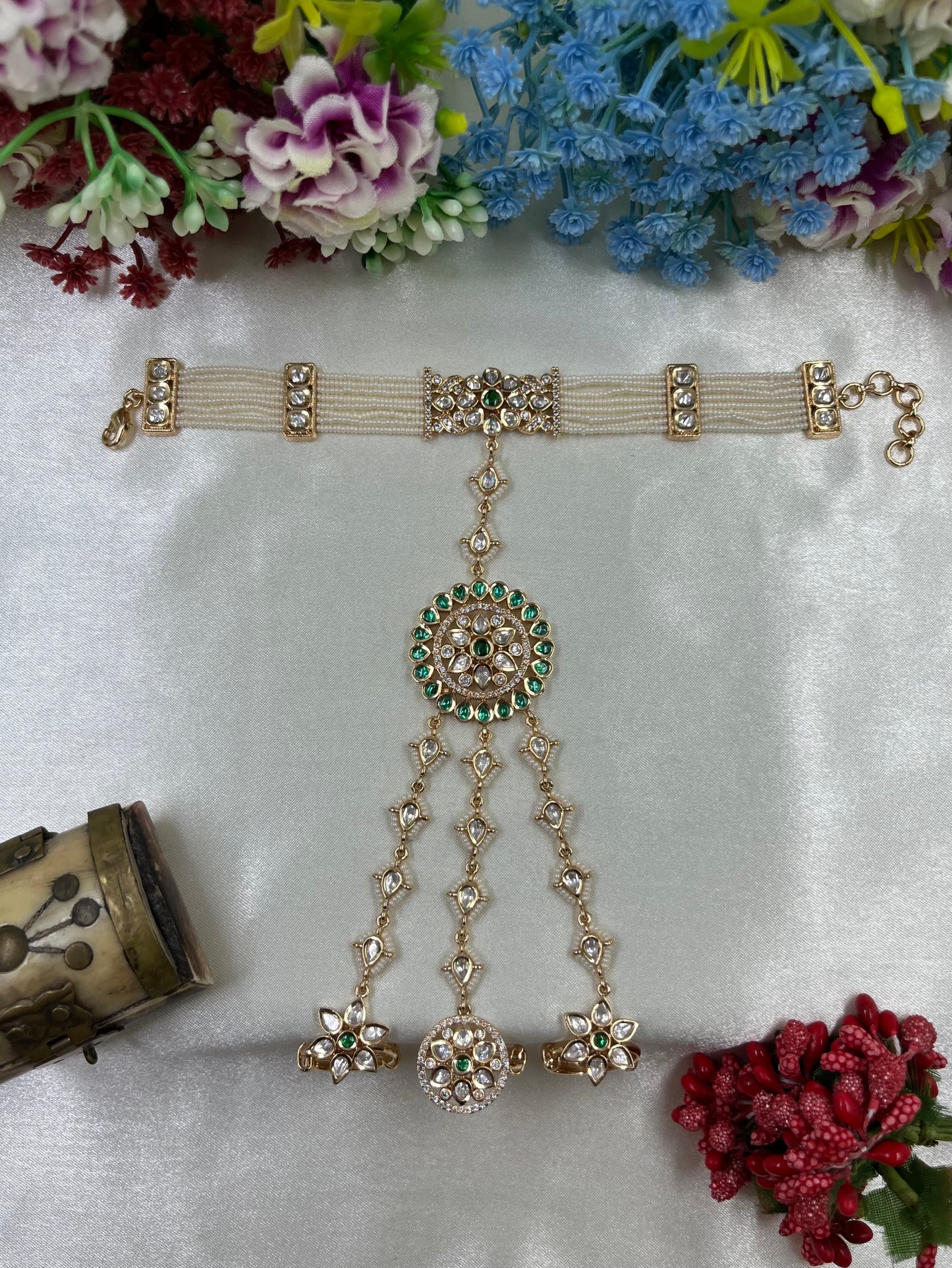 Sara Moissanite Premium Hath Panja (One pis)