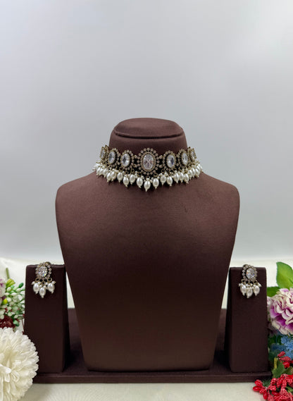 Mukta Premium Victorian Choker Necklace Set