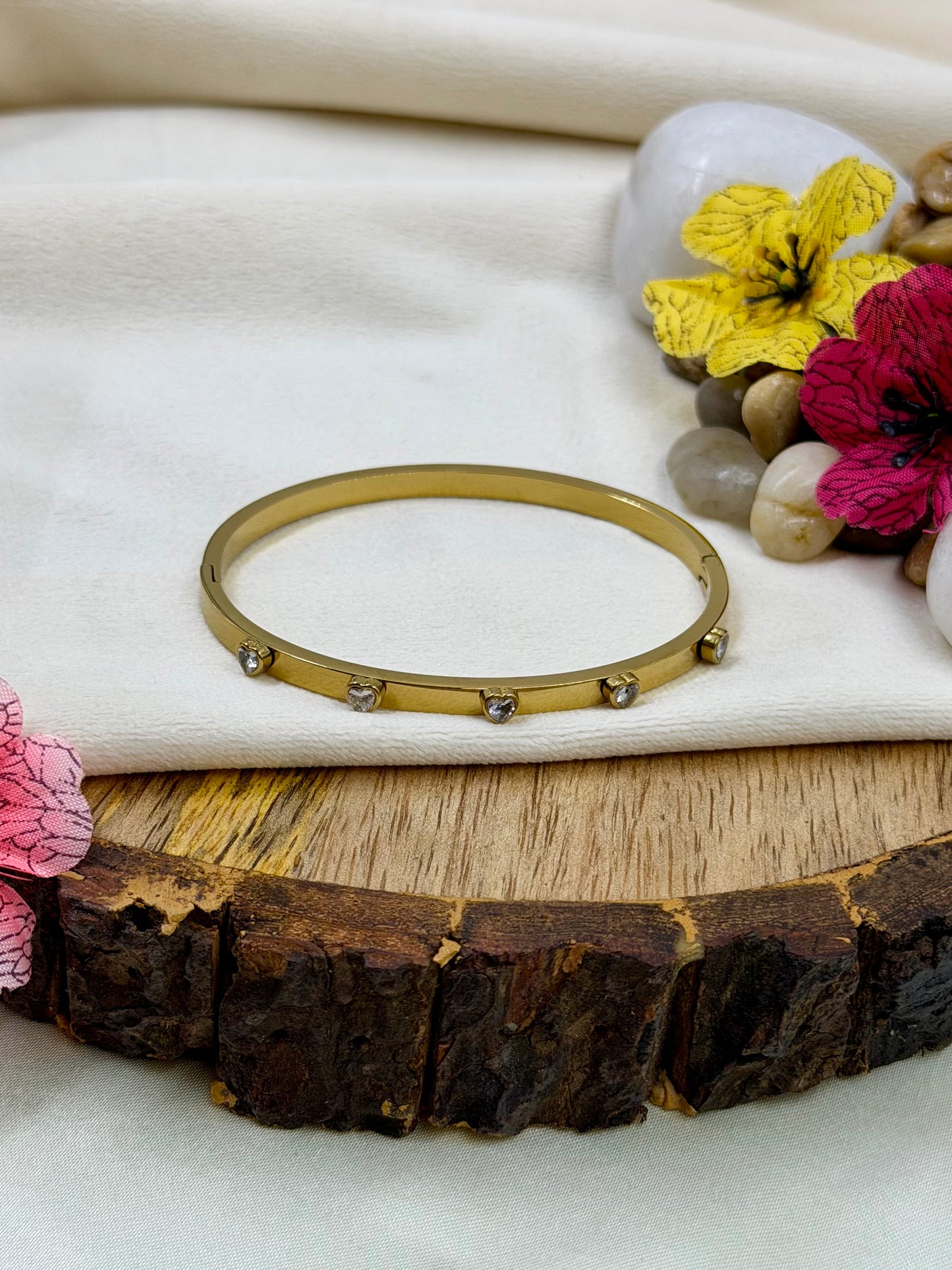 Camille Anti-Tarnish Stainless Steel Bracelet (Openable)