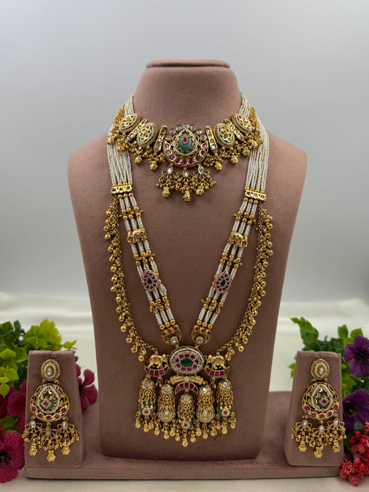 Vibha Premium Heritage Chorski Combo Necklace Set