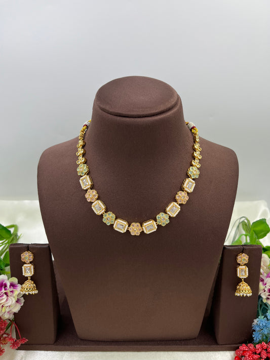 Multi Delicate Kundan Necklace