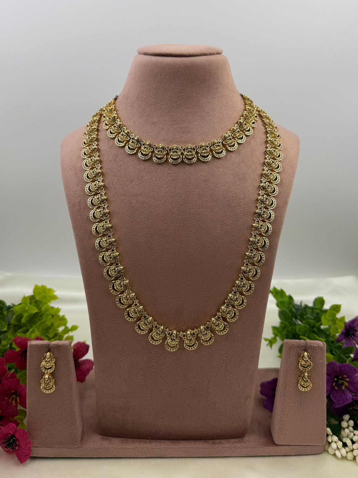 Sakshma South Temple Combo Necklace Set