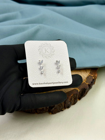Heart-Shaped Cubic Zirconia Tops