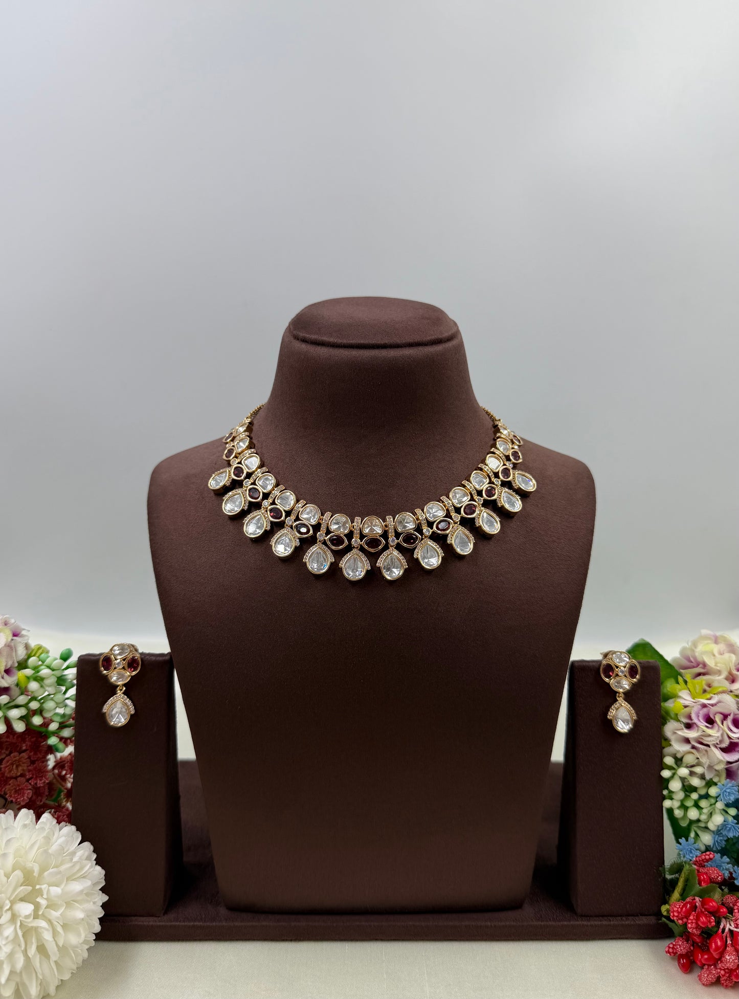 Laurita Moissanite Kundan Necklace
